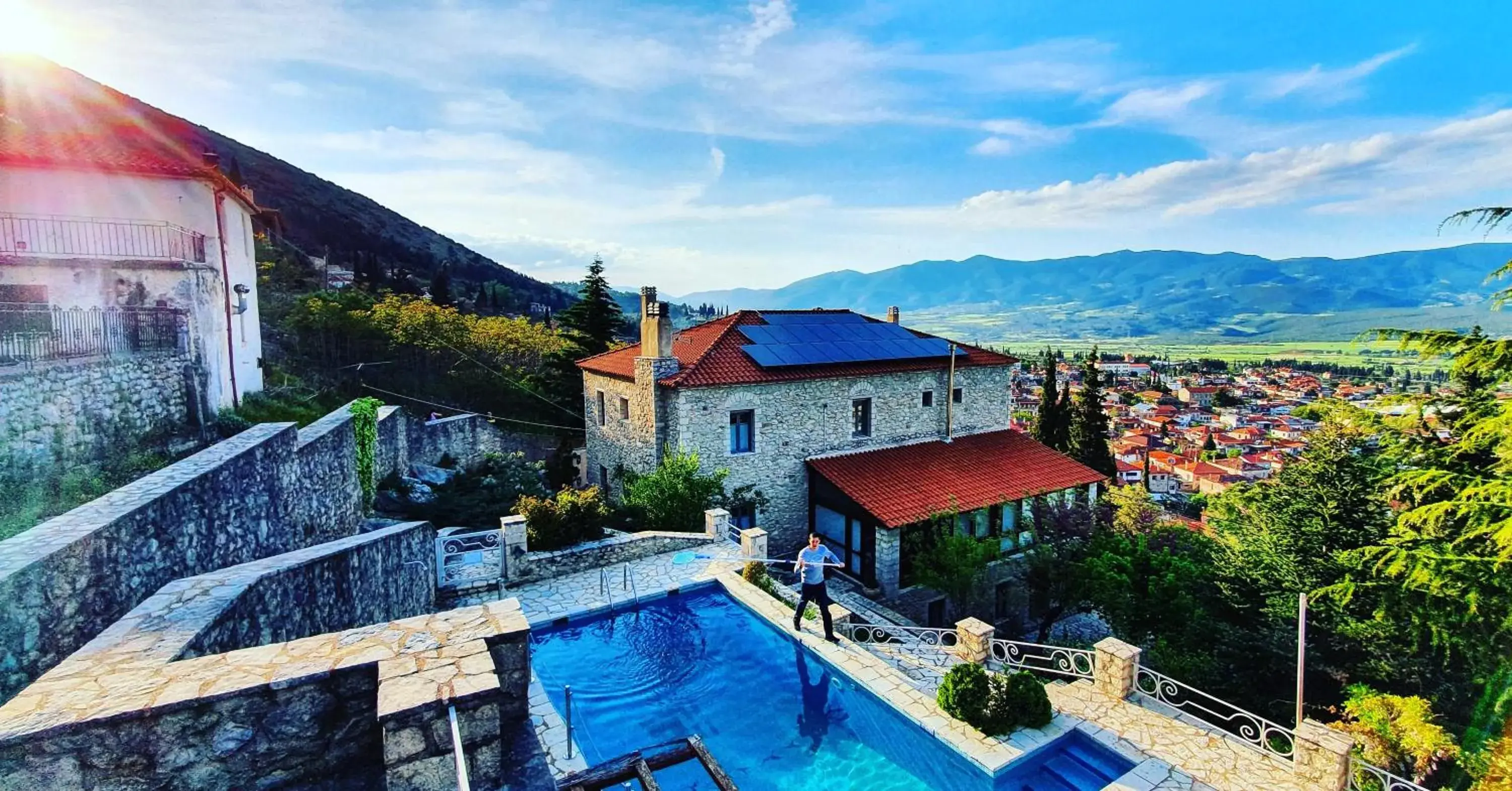 Pool view in Kyriaki Guesthouse & Suites Pool view in Kyriaki Guesthouse & Suites