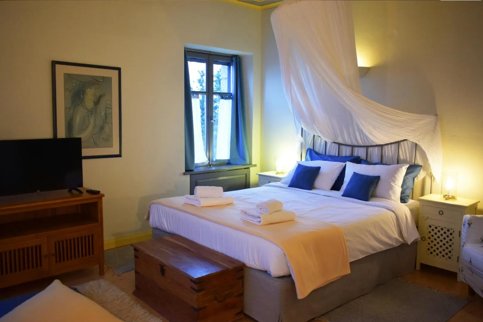 Bed in Kyriaki Guesthouse & Suites