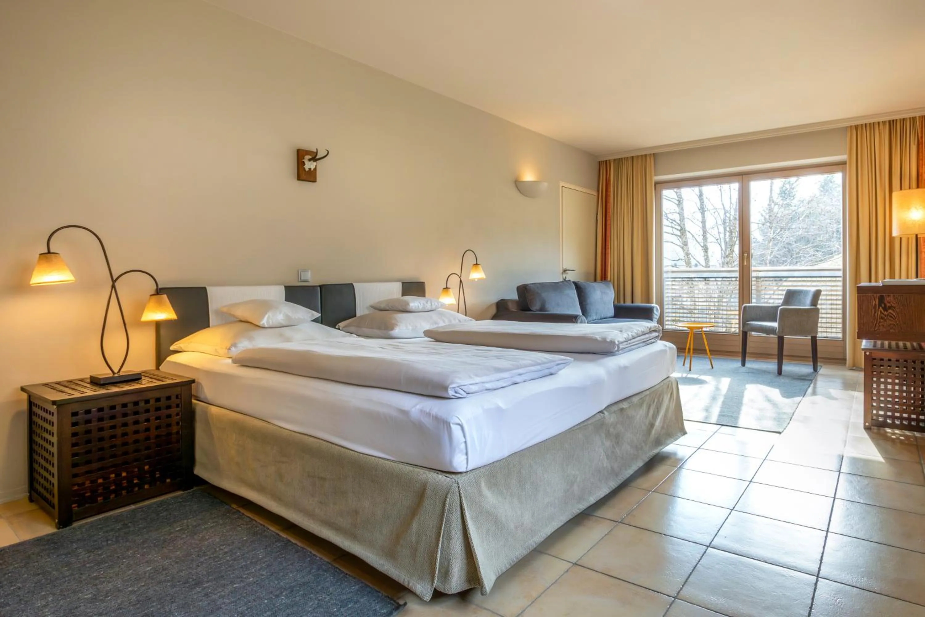 Bed in Hotel Edelweiss