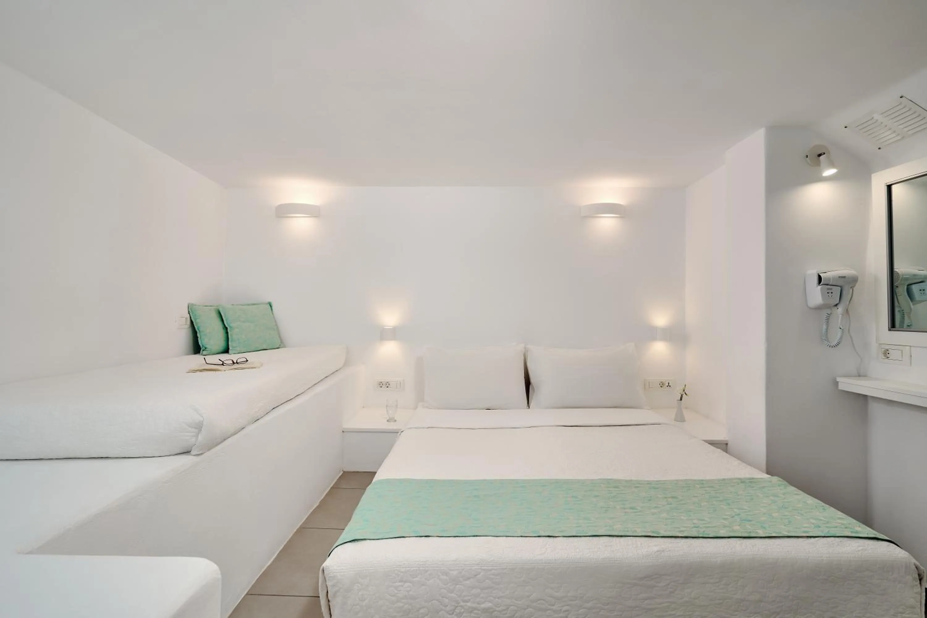 Bedroom, Bed in Santorini Mansion at Imerovigli