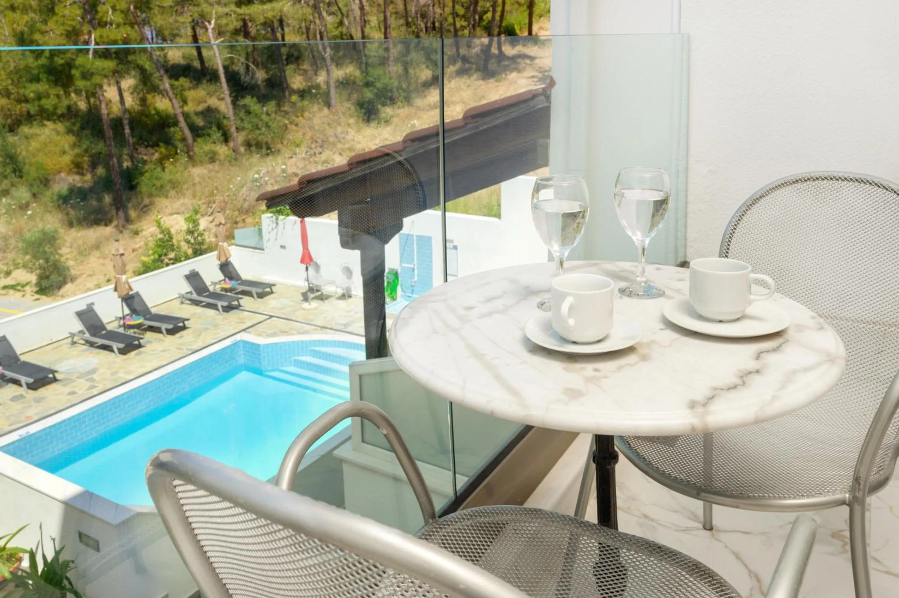 Balcony/Terrace in Leandros Hotel
