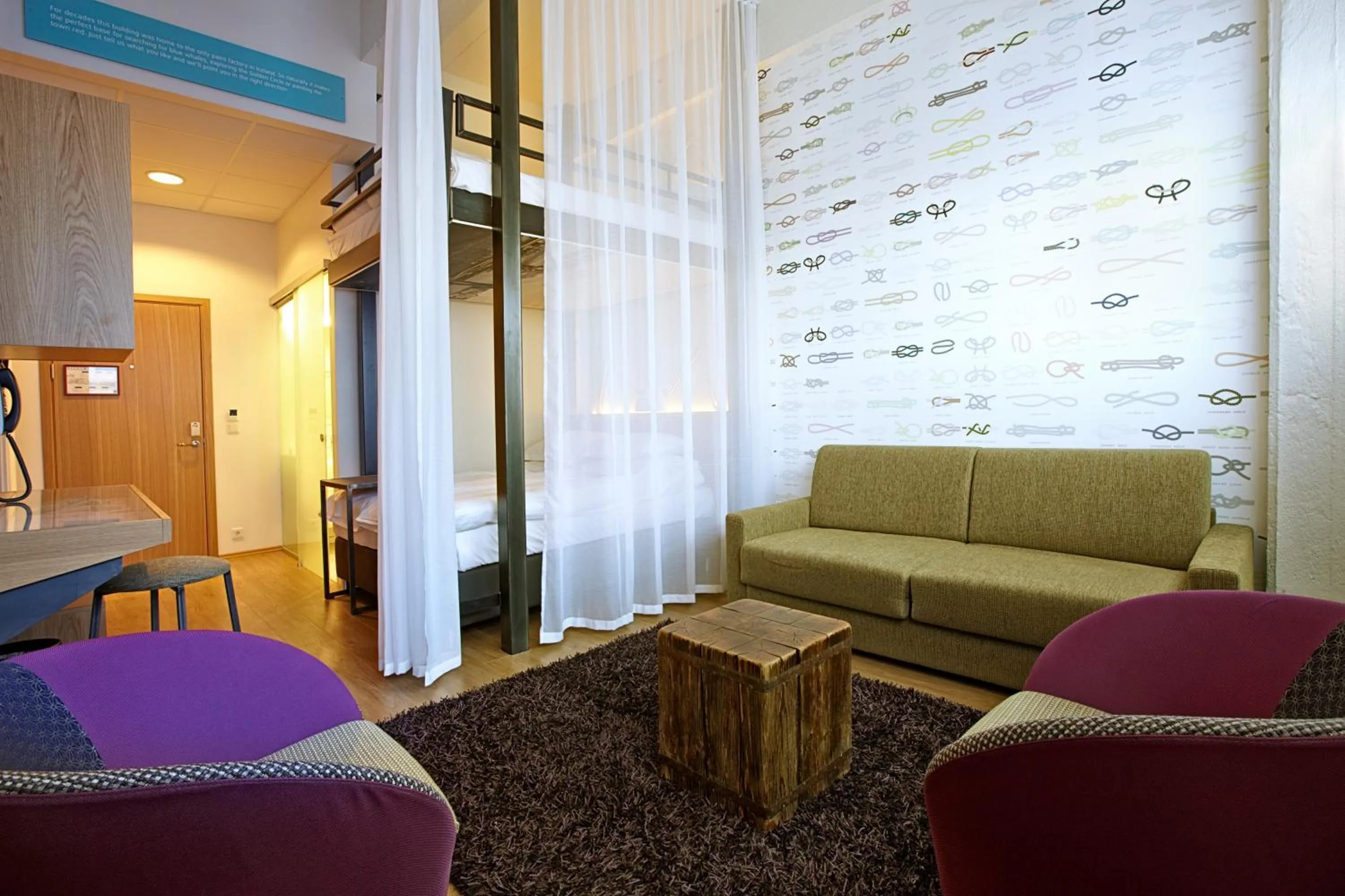 Living room in Reykjavik Marina - Berjaya Iceland Hotels