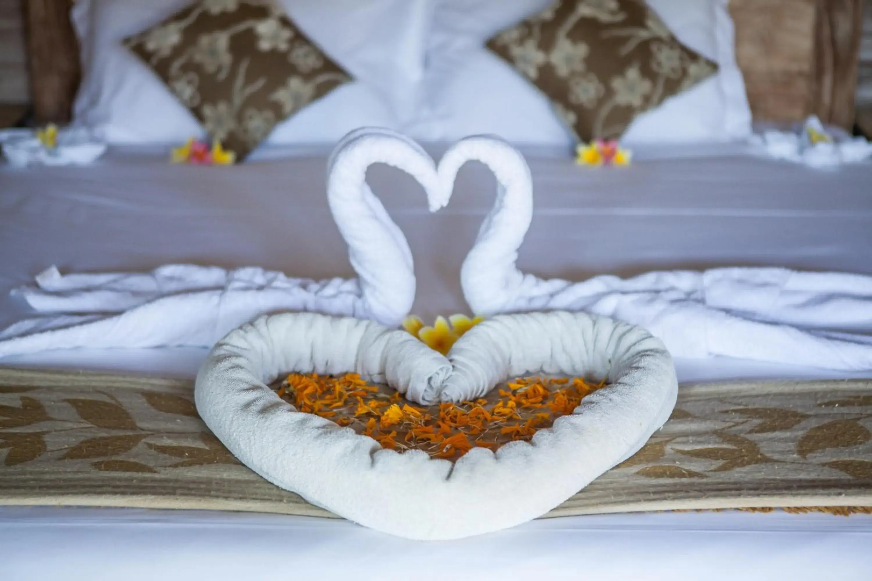 Decorative detail, Bed in The Nichos Bungalows And Villas Decorative detail, Bed in The Nichos Bungalows And Villas