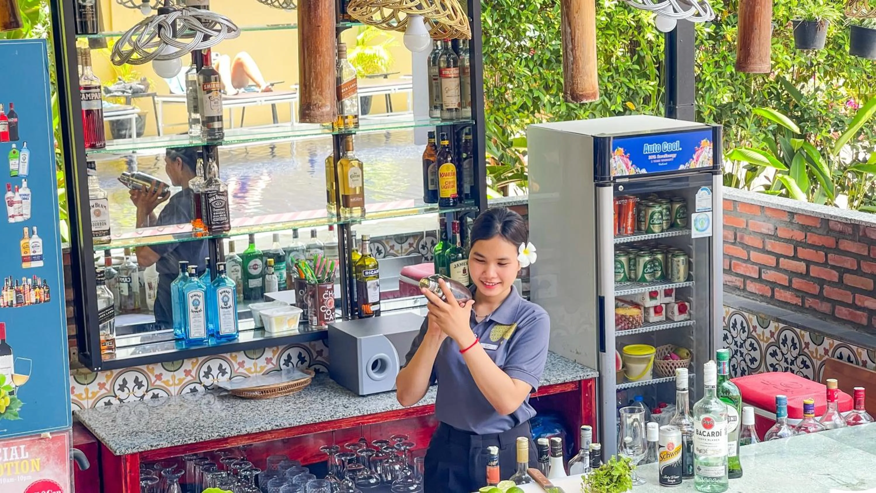 Lounge or bar in Villa Indochine d'Angkor