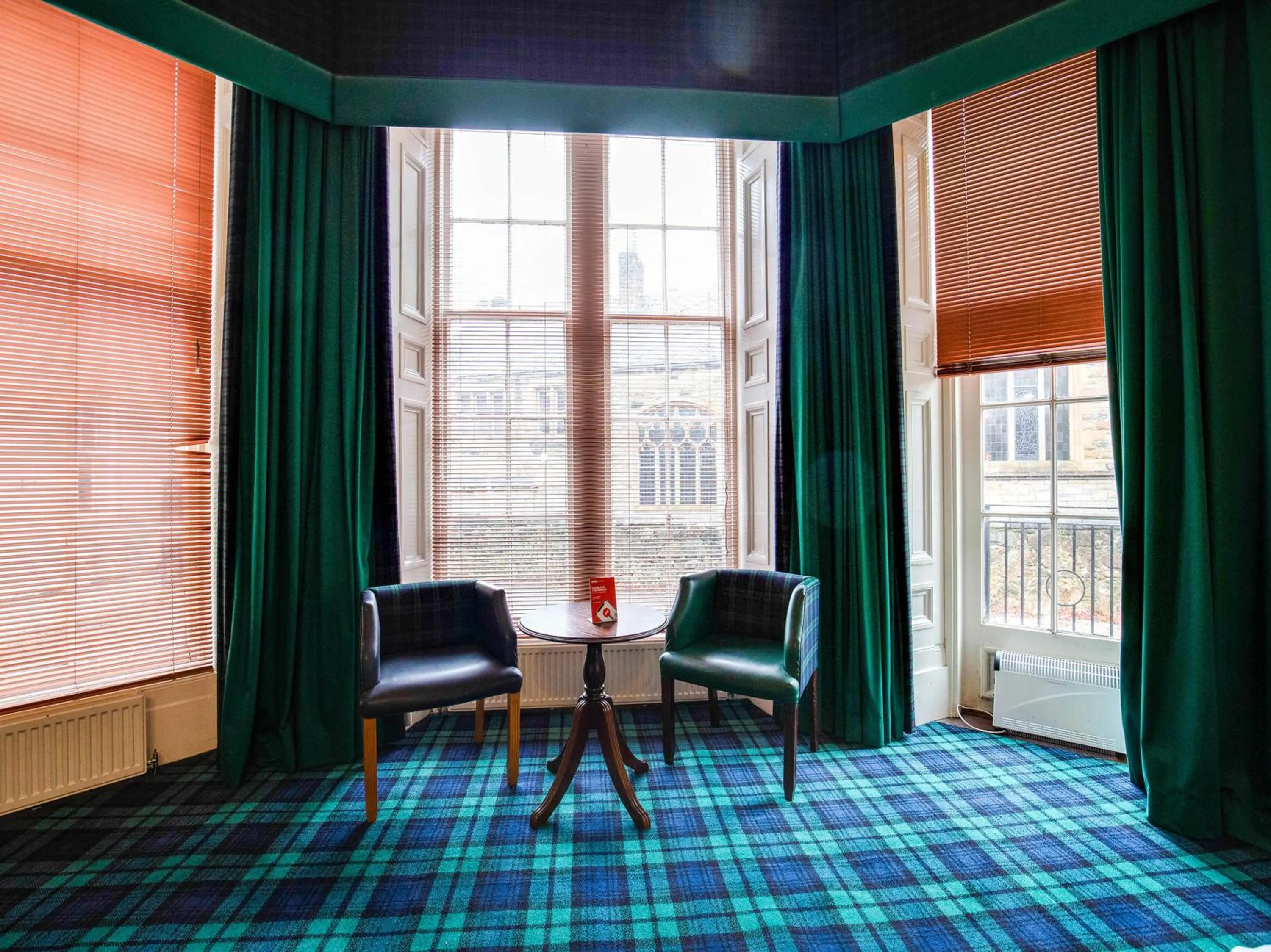 Seating area in Lost Guest House Stirling