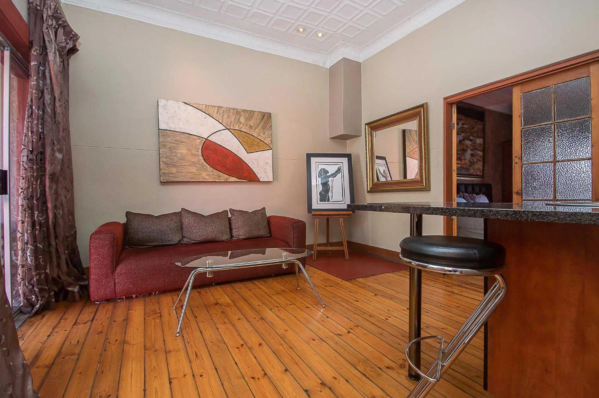 Seating area in Saffron Guest House