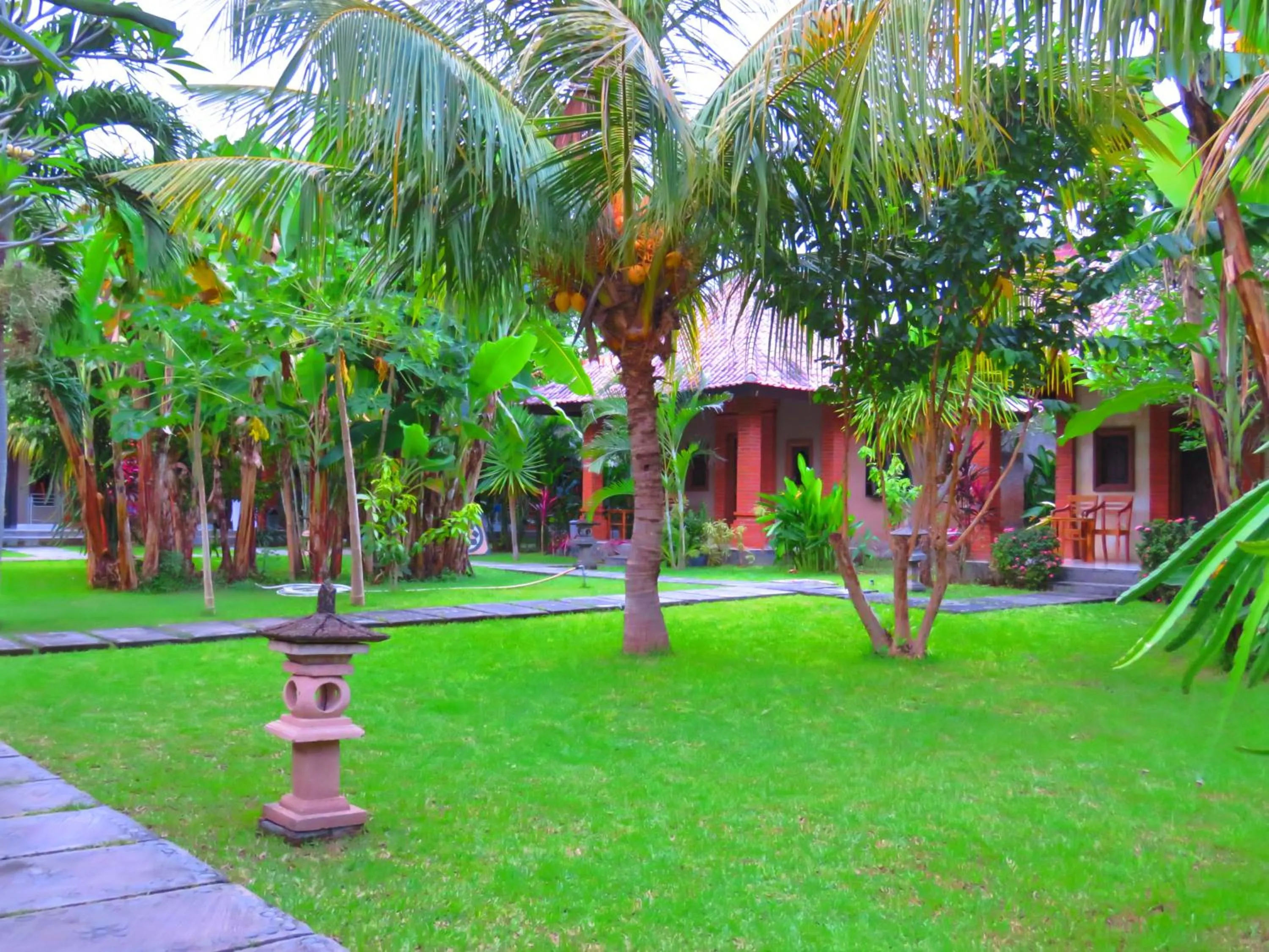 Garden view in Suka Sari Cottages