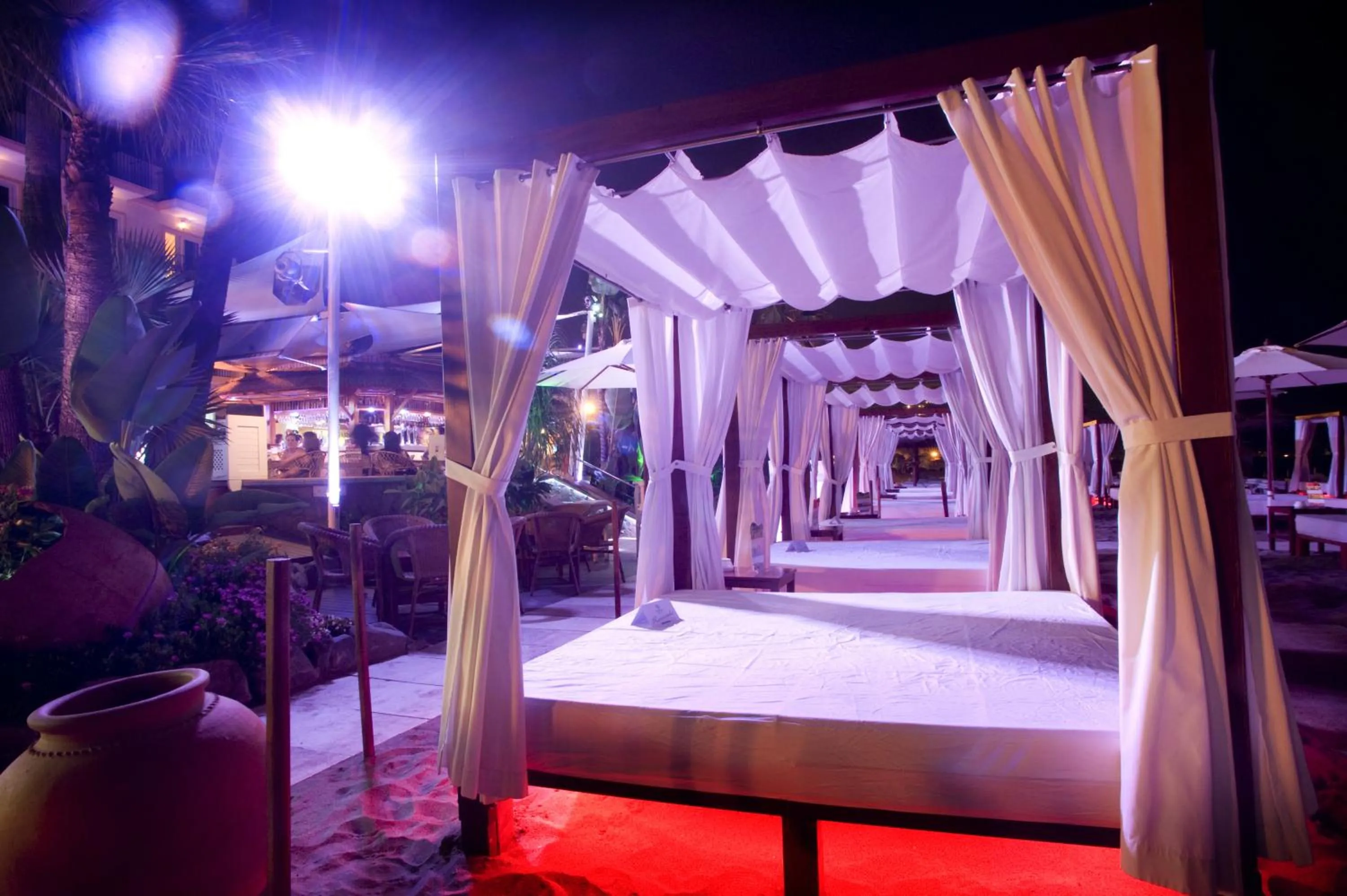 Patio, Bed in Playa Miguel Beach Club