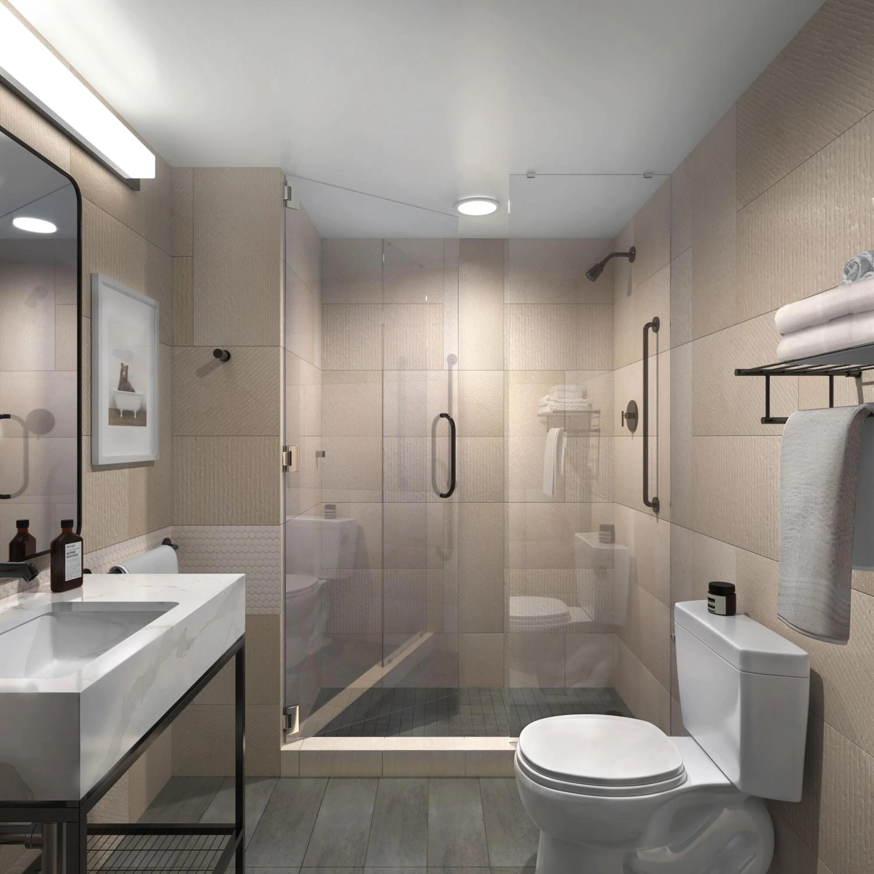Bathroom in voco Times Square South New York by IHG