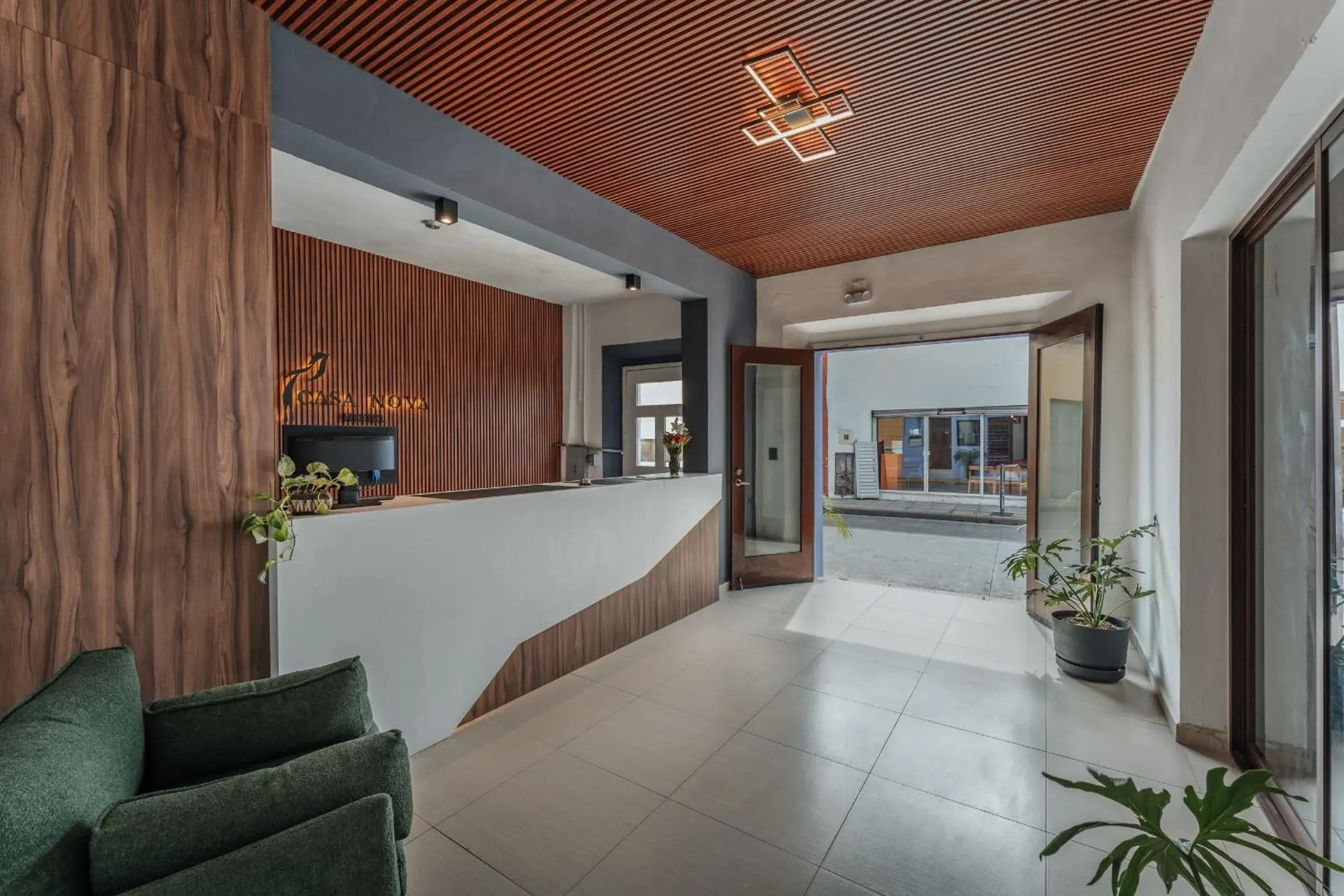 Facade/entrance in Hotel Casa Nova, Merida Facade/entrance in Hotel Casa Nova, Merida