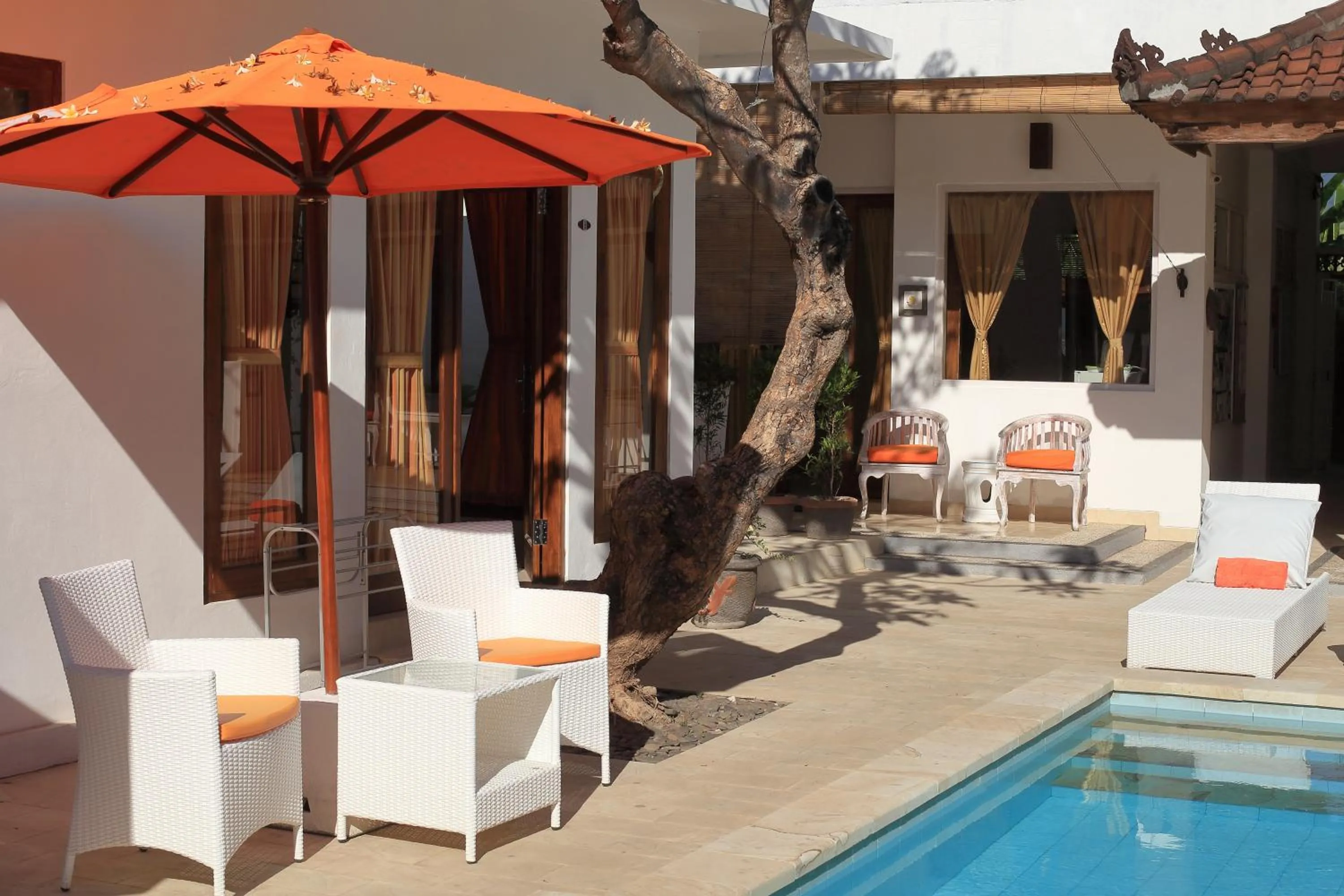 Balcony/Terrace in Villa Agung Beach Inn