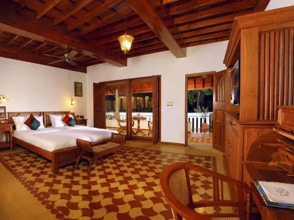 Photo of the whole room, Bed in ChidambaraVilas, Chettinad - A Luxury Heritage Resort Hotel, Karaikudi Photo of the whole room, Bed in ChidambaraVilas, Chettinad - A Luxury Heritage Resort Hotel, Karaikudi