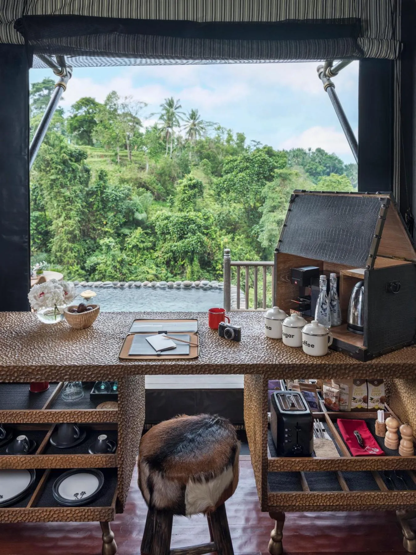 Swimming pool in Capella Ubud, Bali