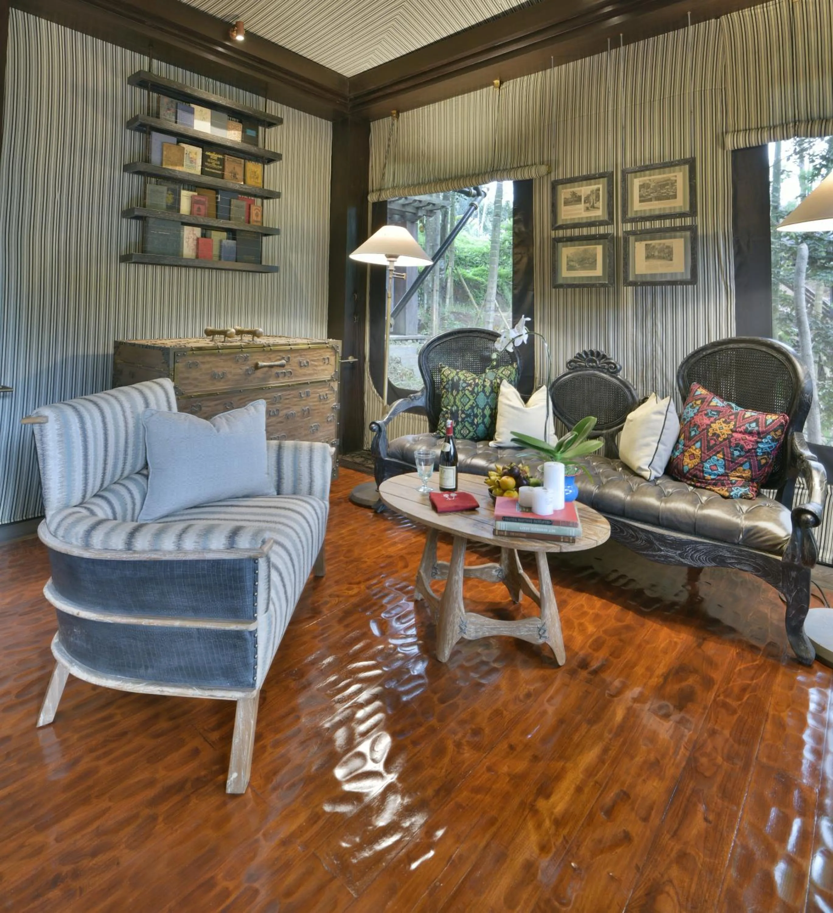 Living room in Capella Ubud, Bali