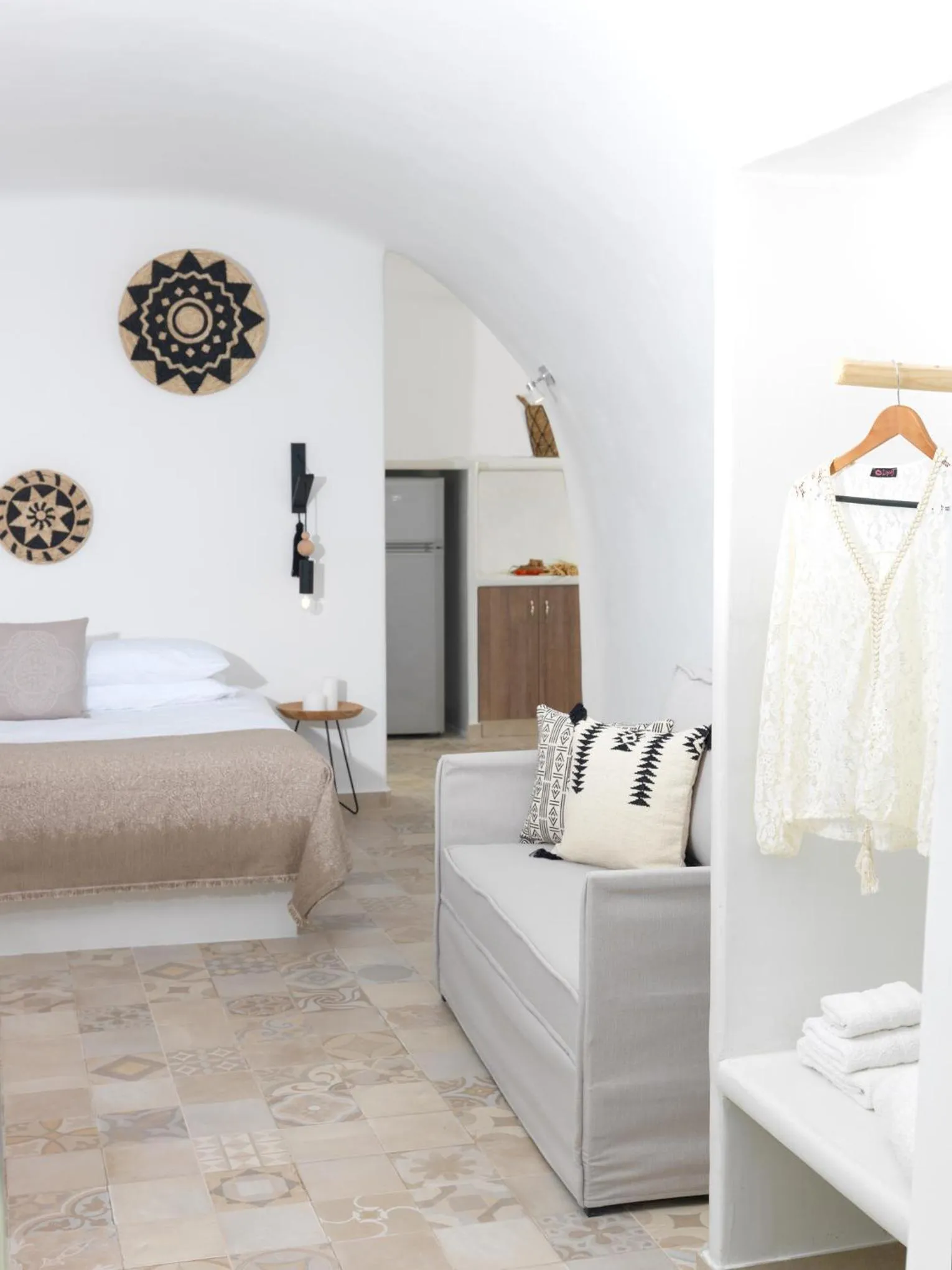 Bed in Drops Cave Houses