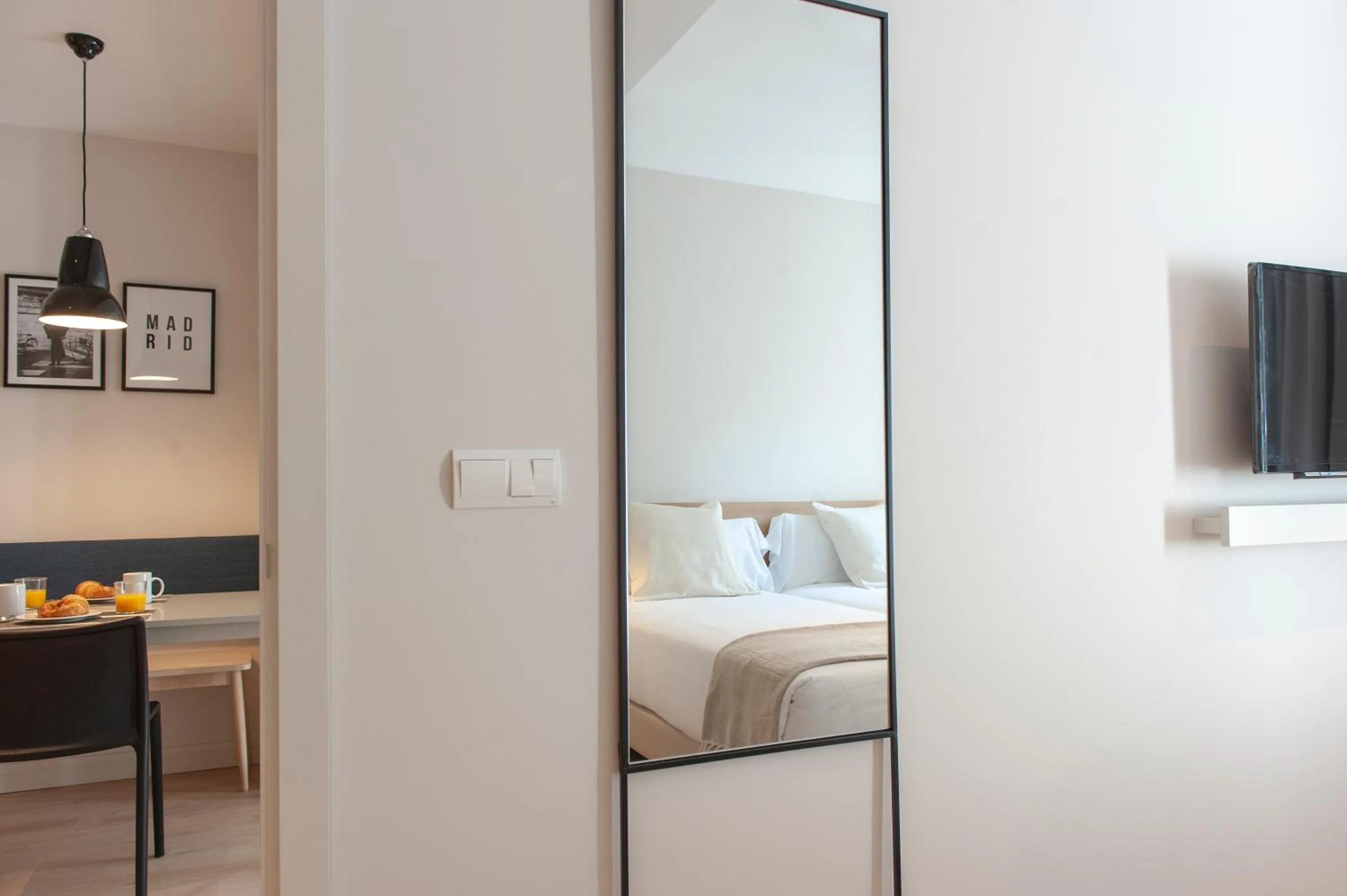 Bedroom, Bed in MH Apartments Central Madrid