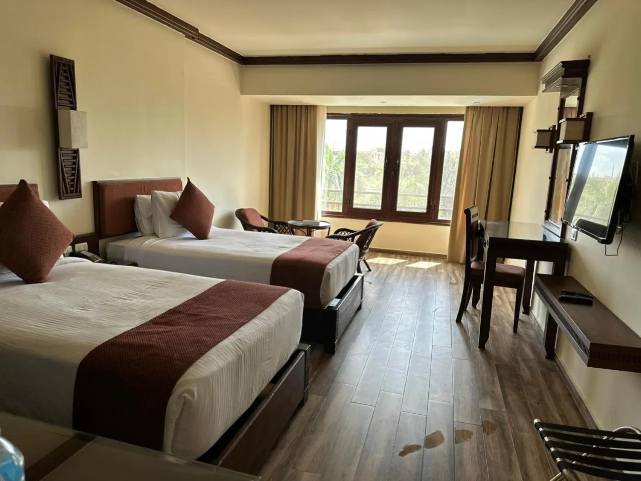 Bed in Africana Hotel & Spa