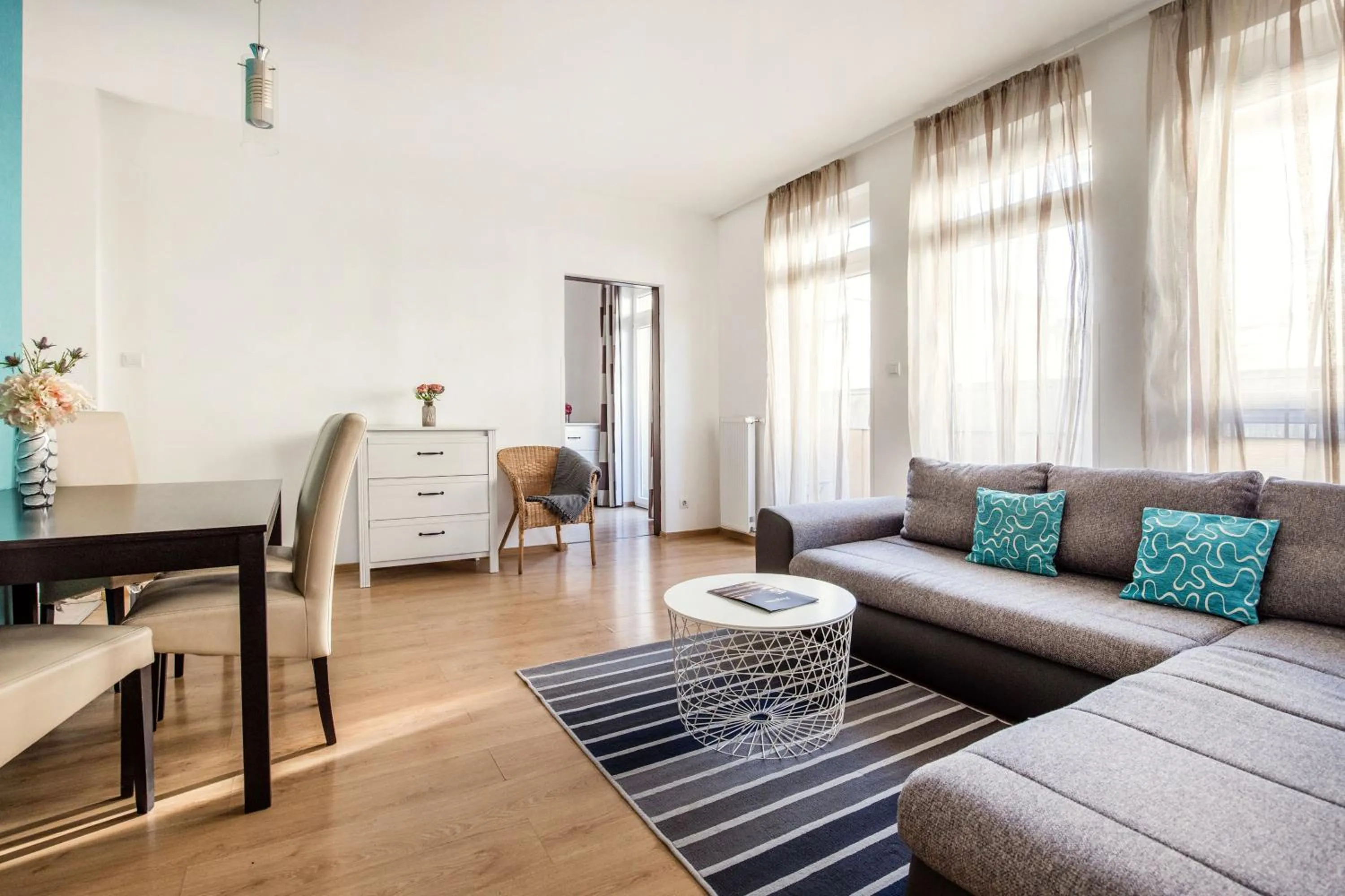 Living room in Grand Budapest Penthouse