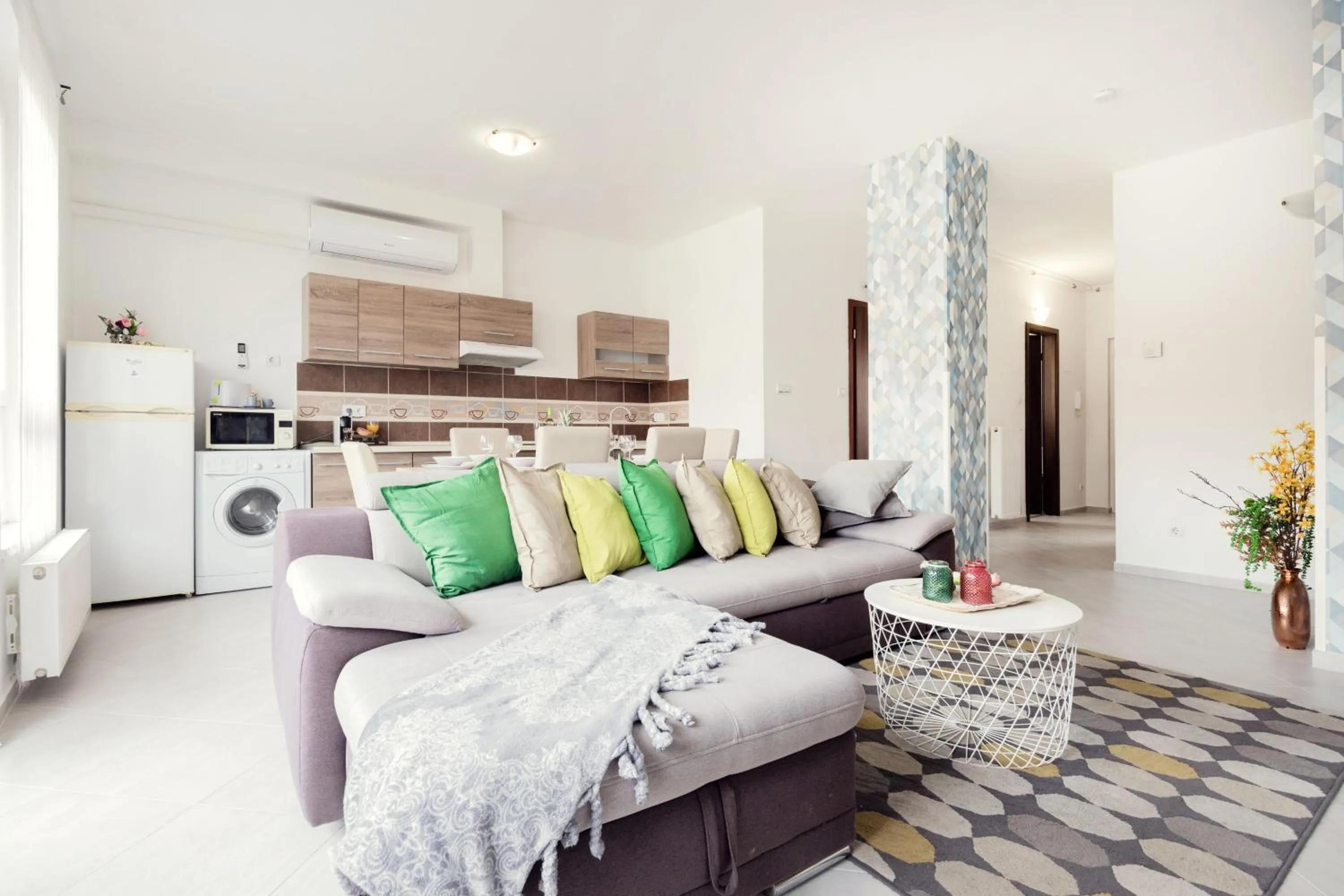 Living room in Grand Budapest Penthouse