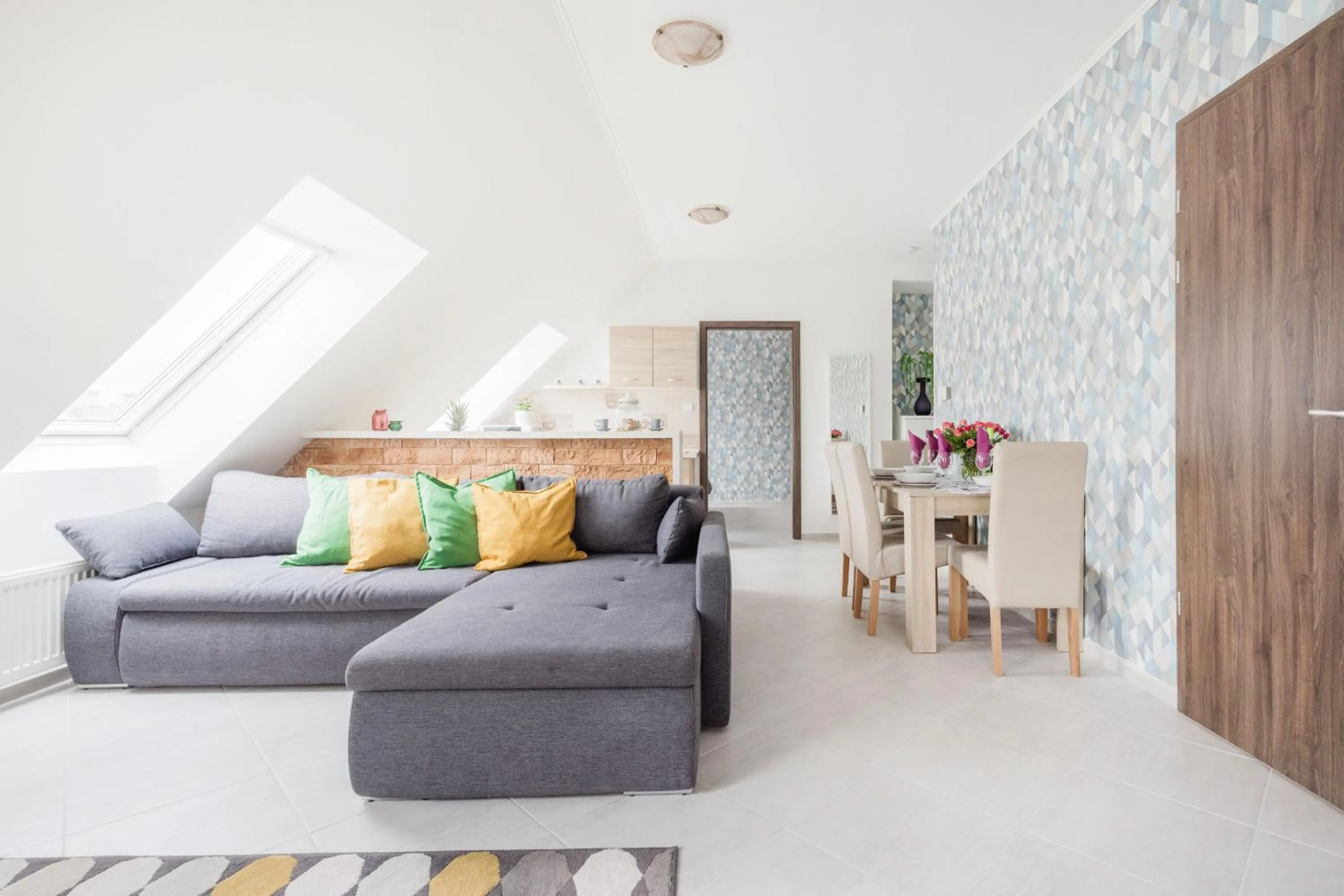 Living room in Grand Budapest Penthouse