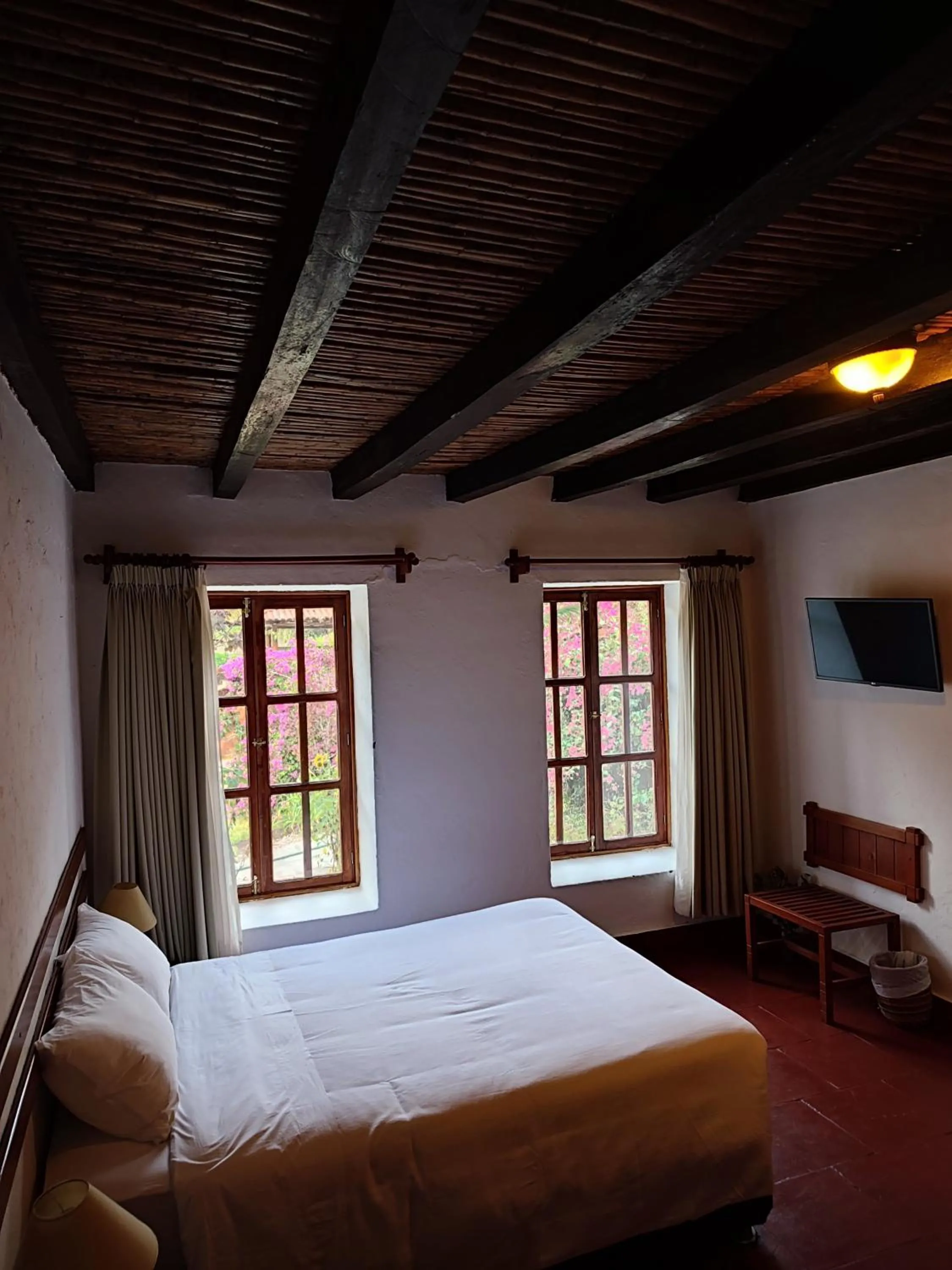 Bed in Hotel Fundo Achamaqui