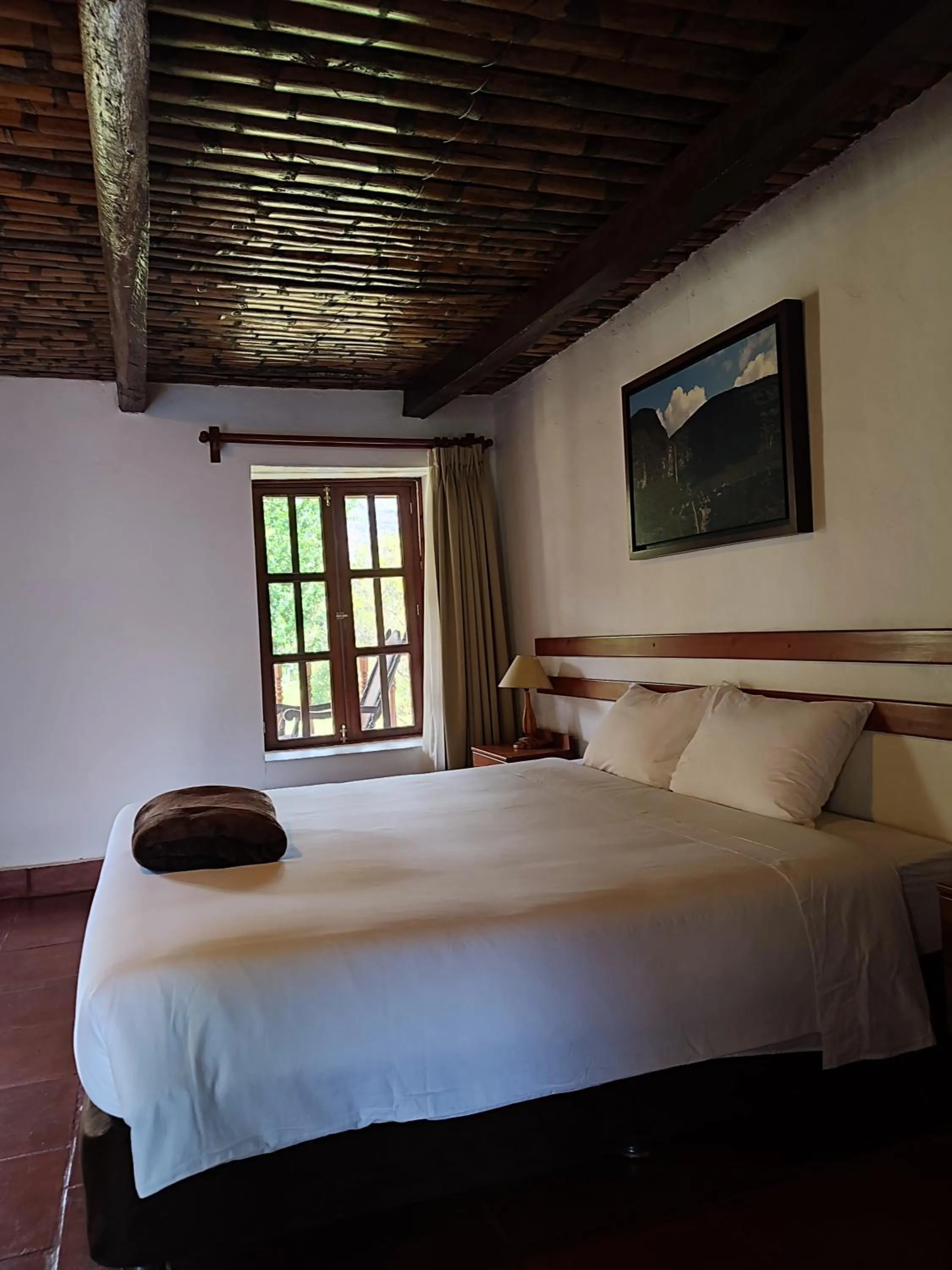 Bed in Hotel Fundo Achamaqui