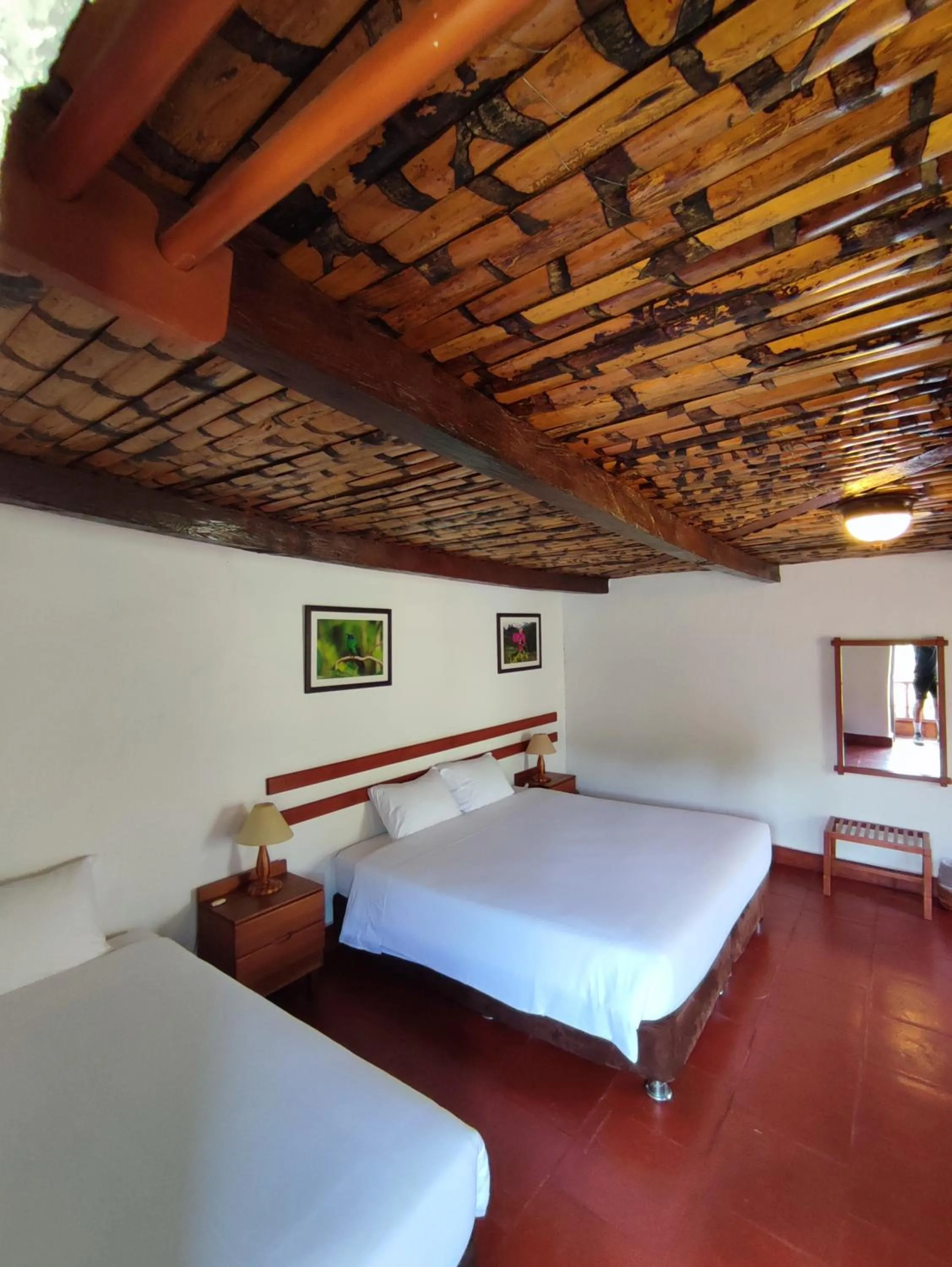 Bed in Hotel Fundo Achamaqui
