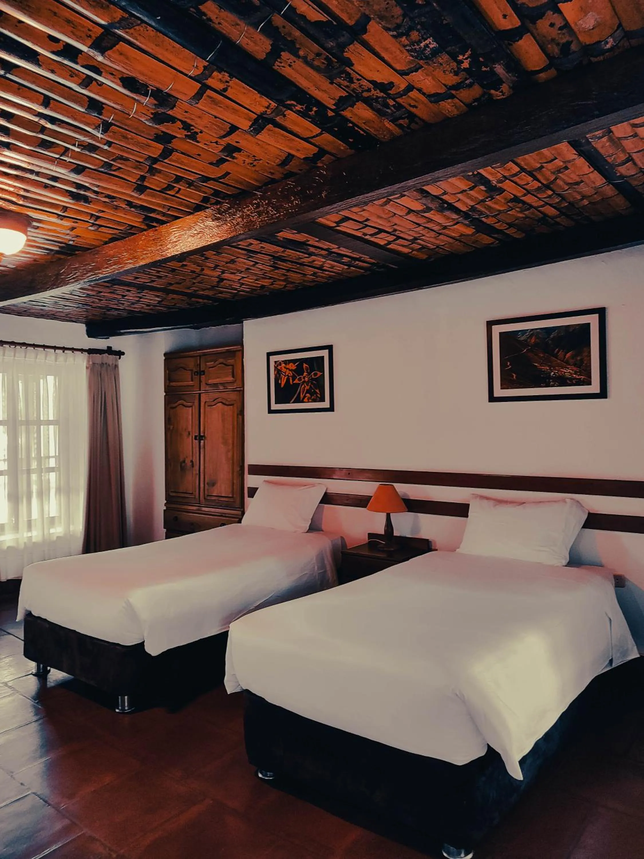 Bed in Hotel Fundo Achamaqui