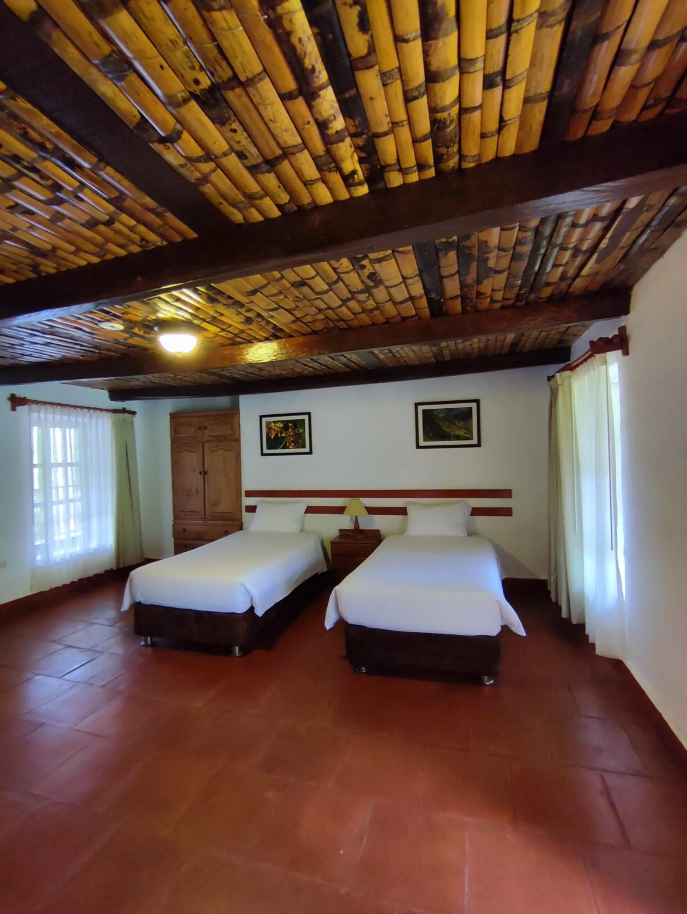 Bed in Hotel Fundo Achamaqui