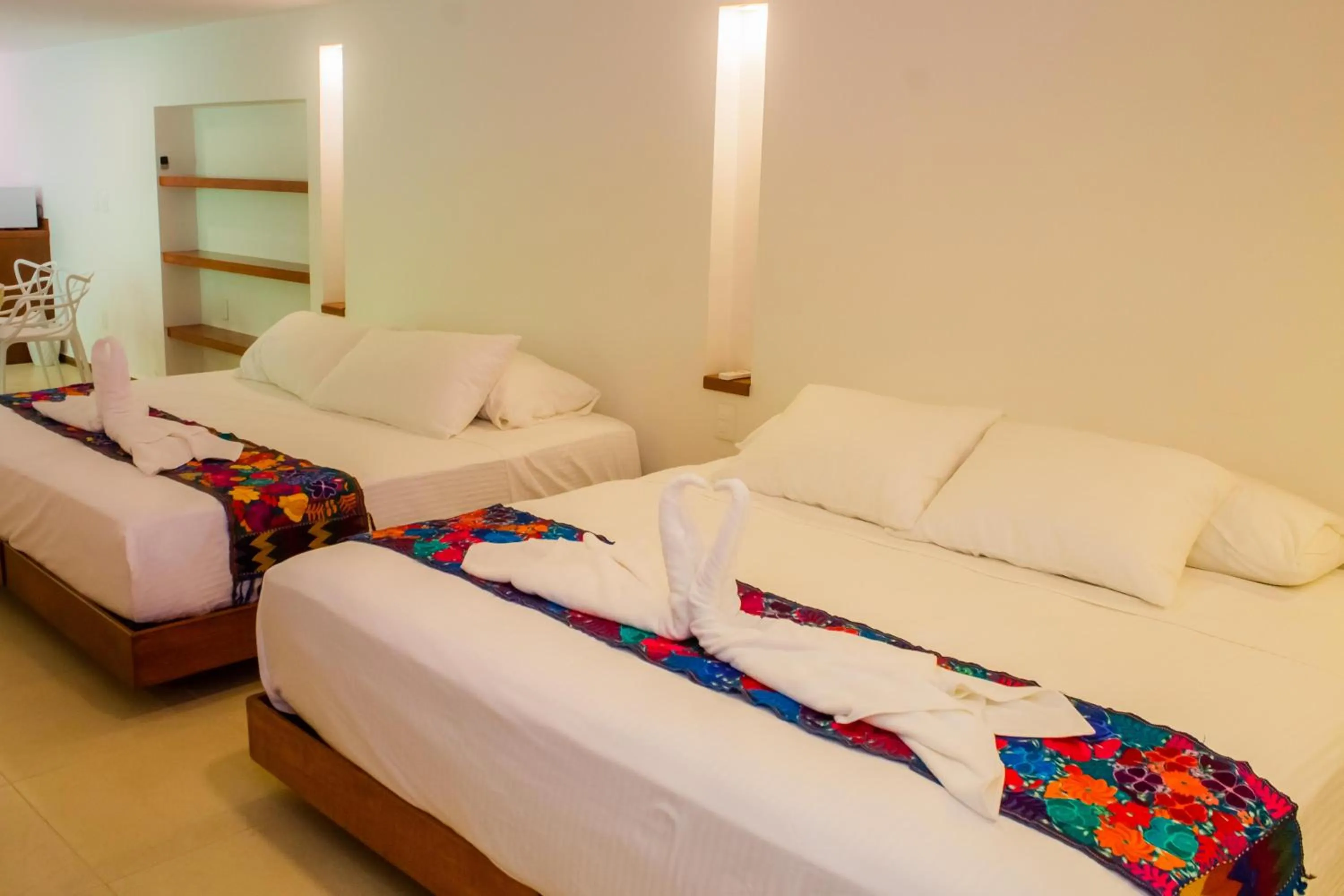 Bed in Hotel Azul Maya