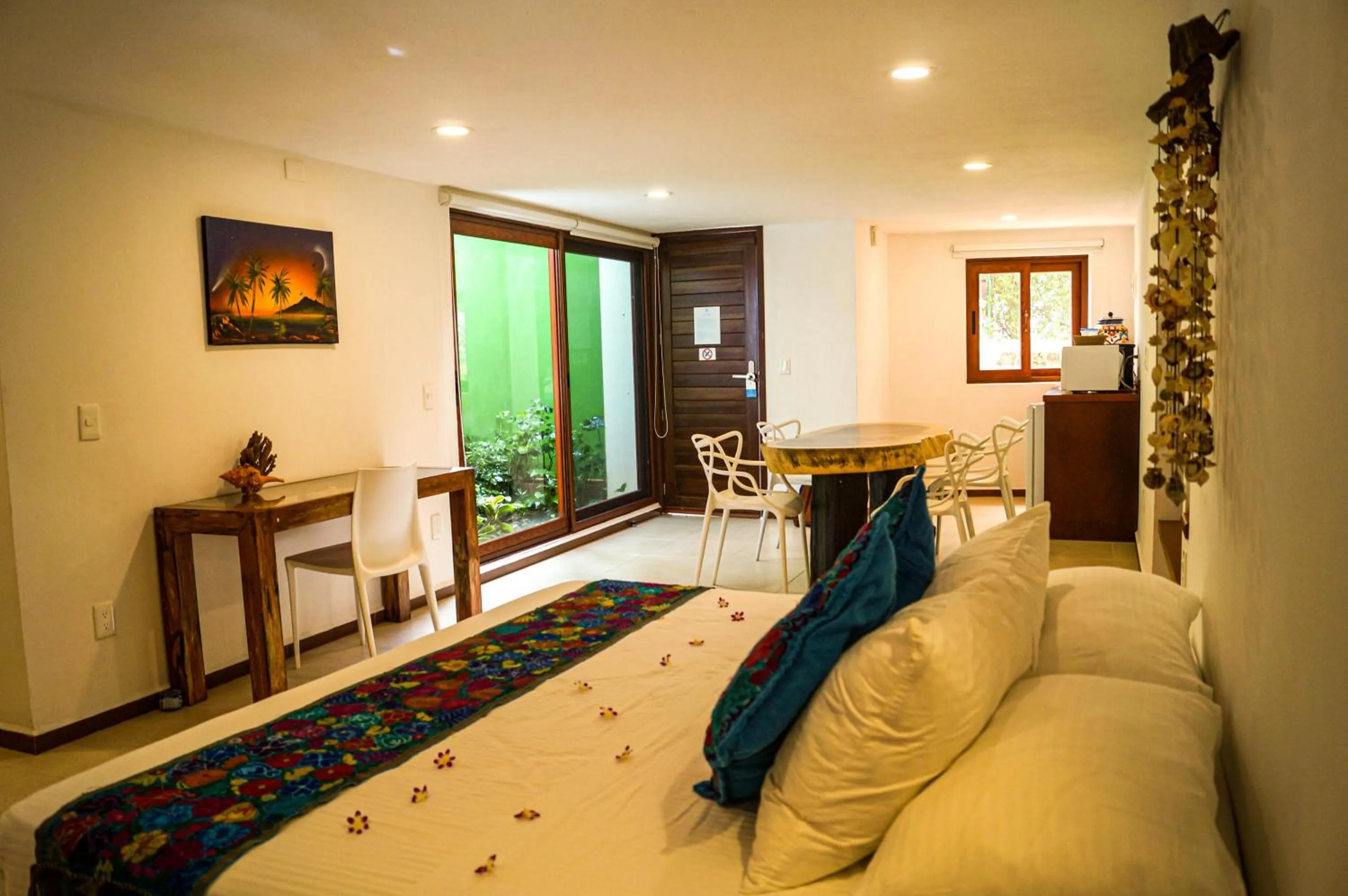 Bed in Hotel Azul Maya