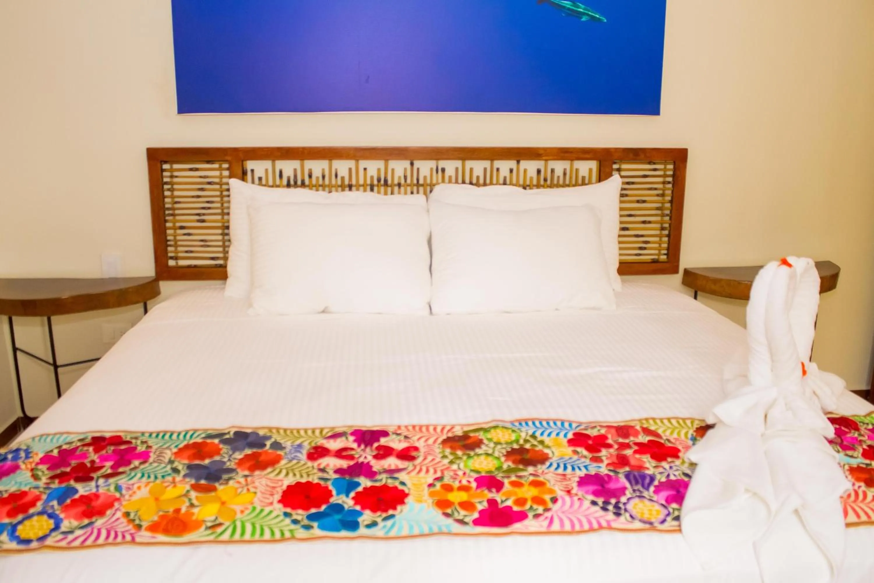 Bed in Hotel Azul Maya