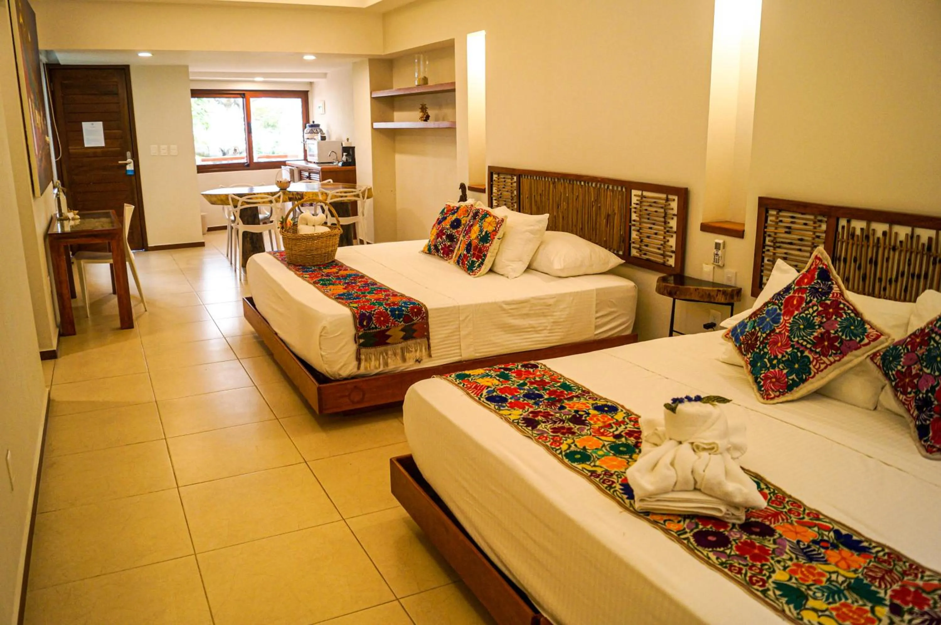 Bed in Hotel Azul Maya