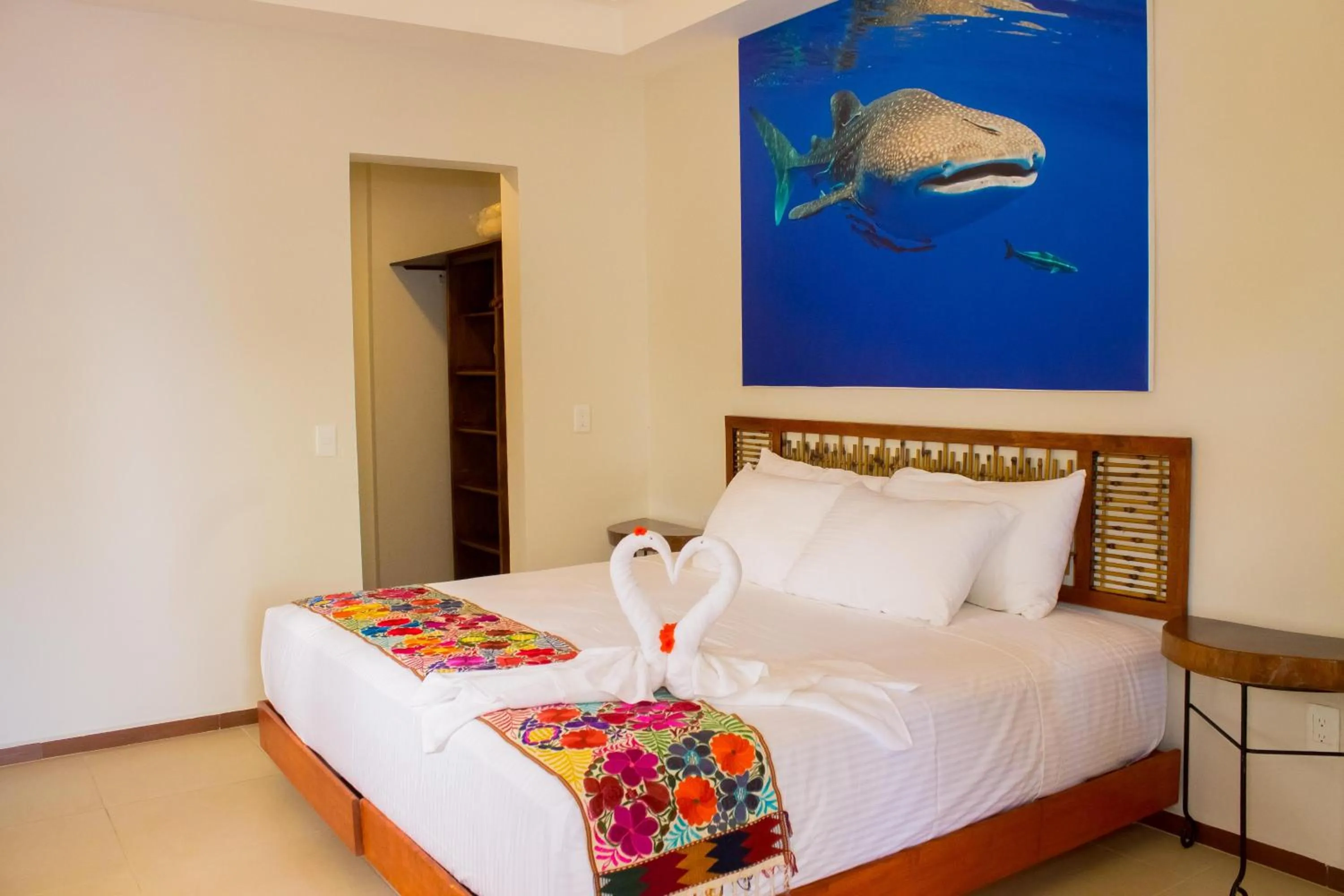 Bed in Hotel Azul Maya