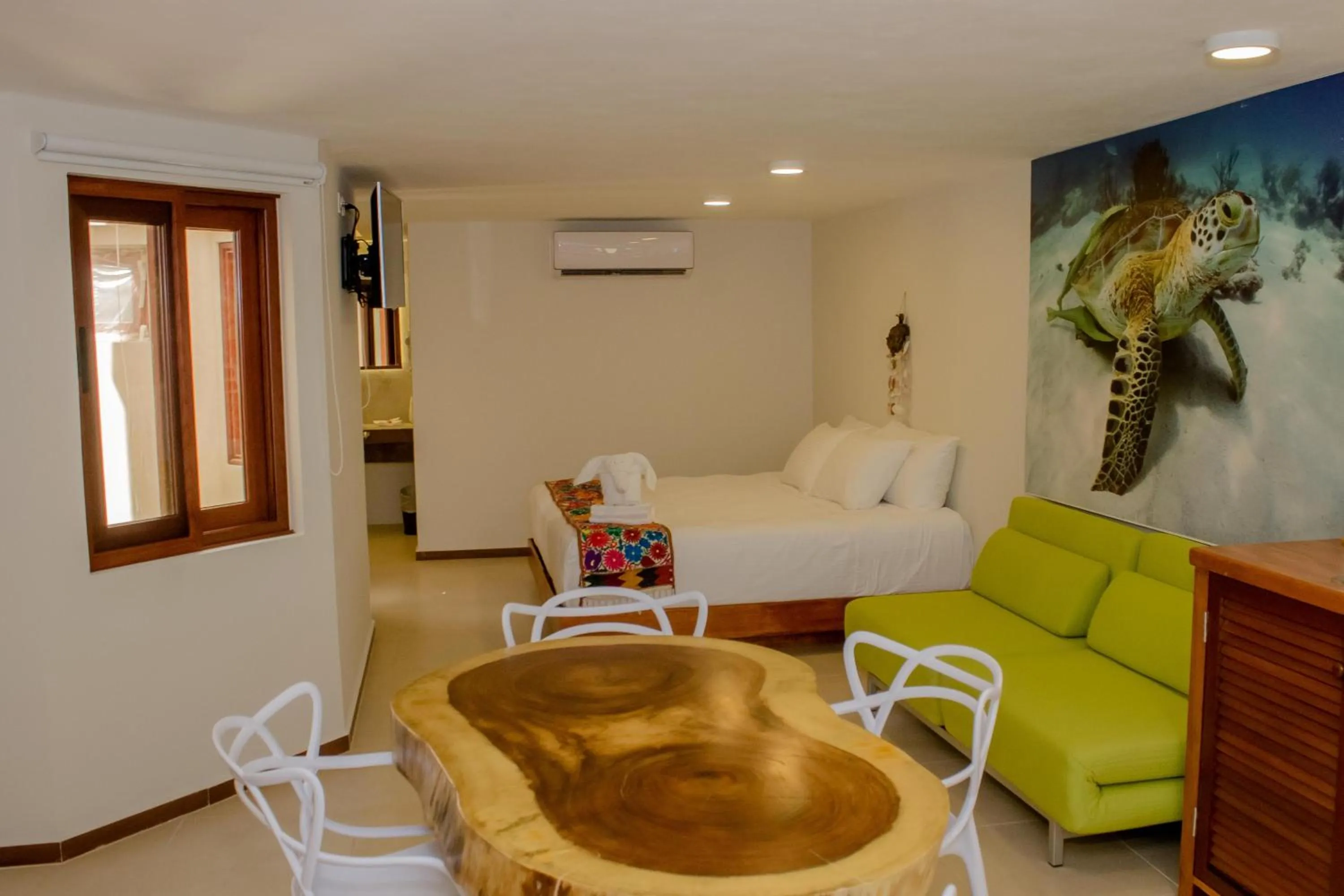 Bed in Hotel Azul Maya