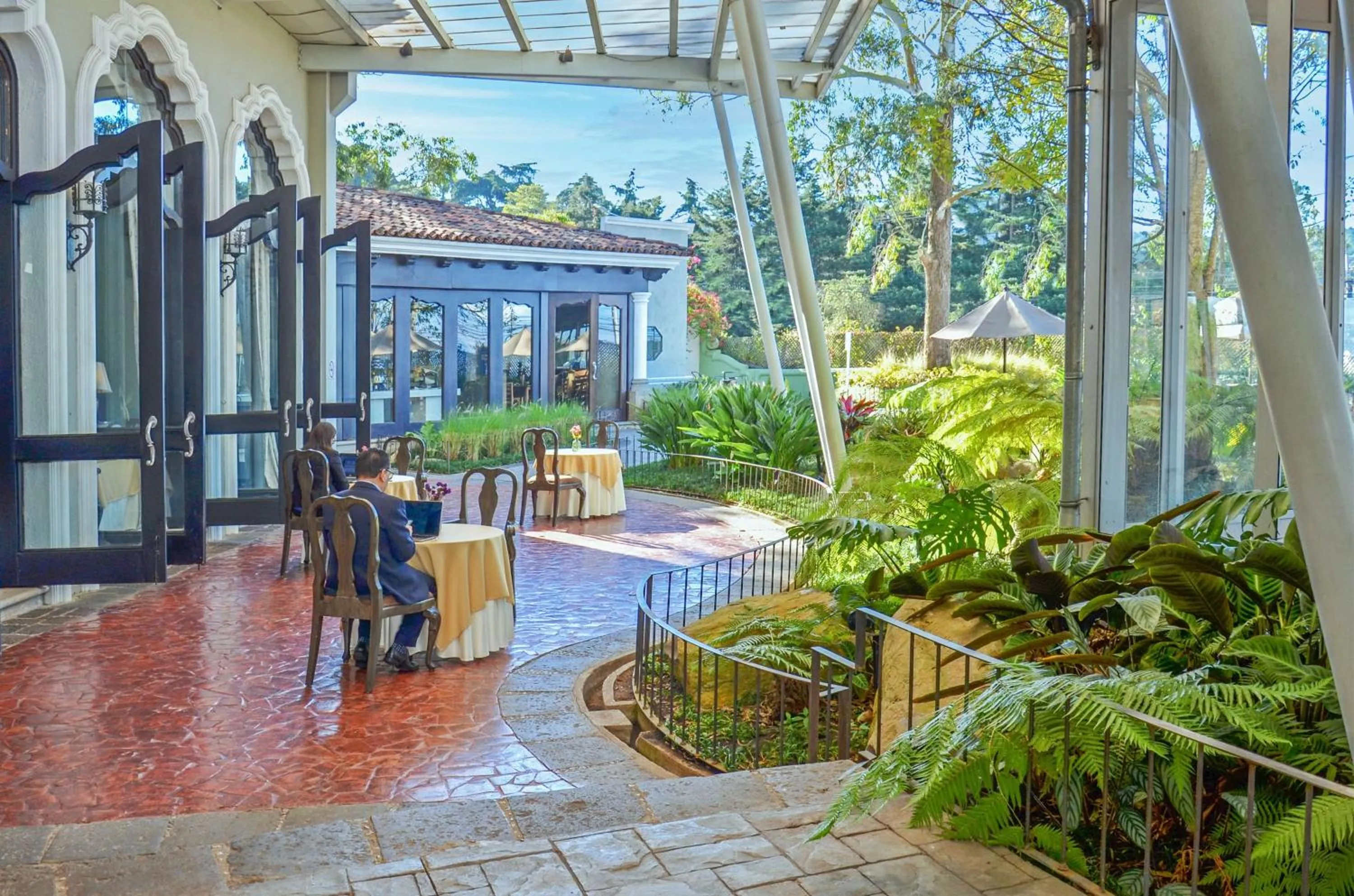 Patio in Hilton Guatemala City, Guatemala