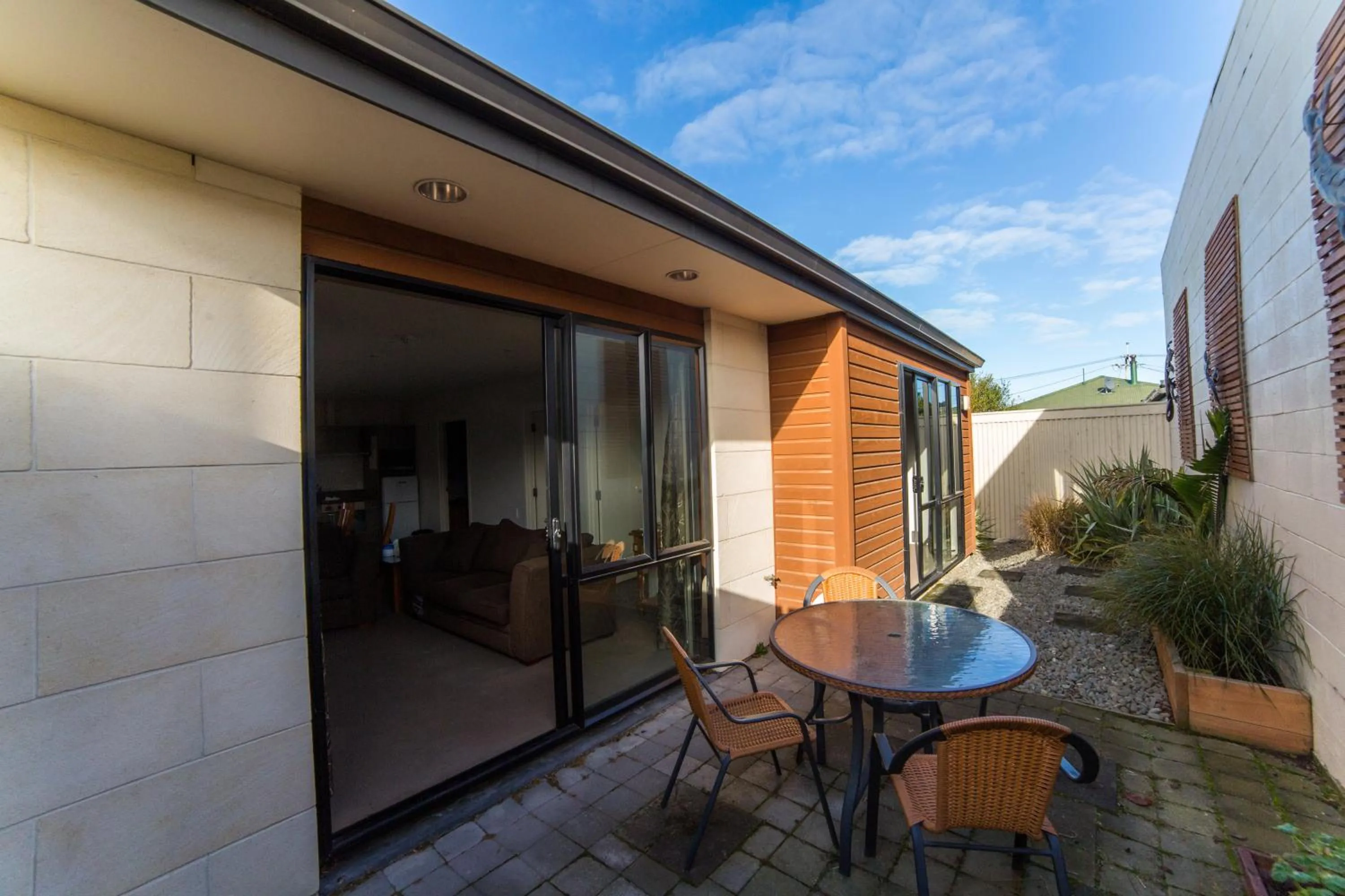 Patio in Heritage Court Lodge Oamaru