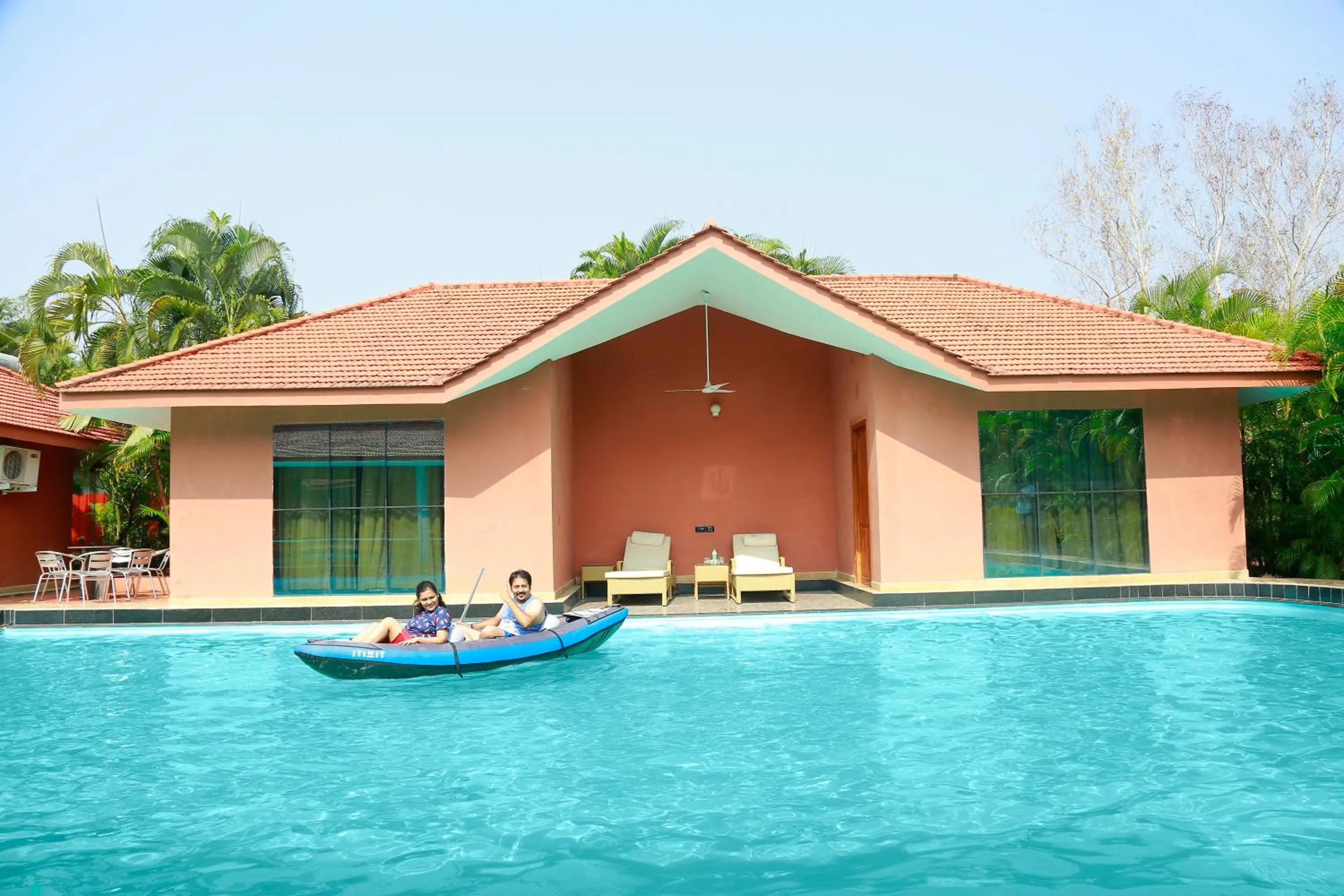 Pool view in SAJ Earth Resort & Convention Center , Kochi