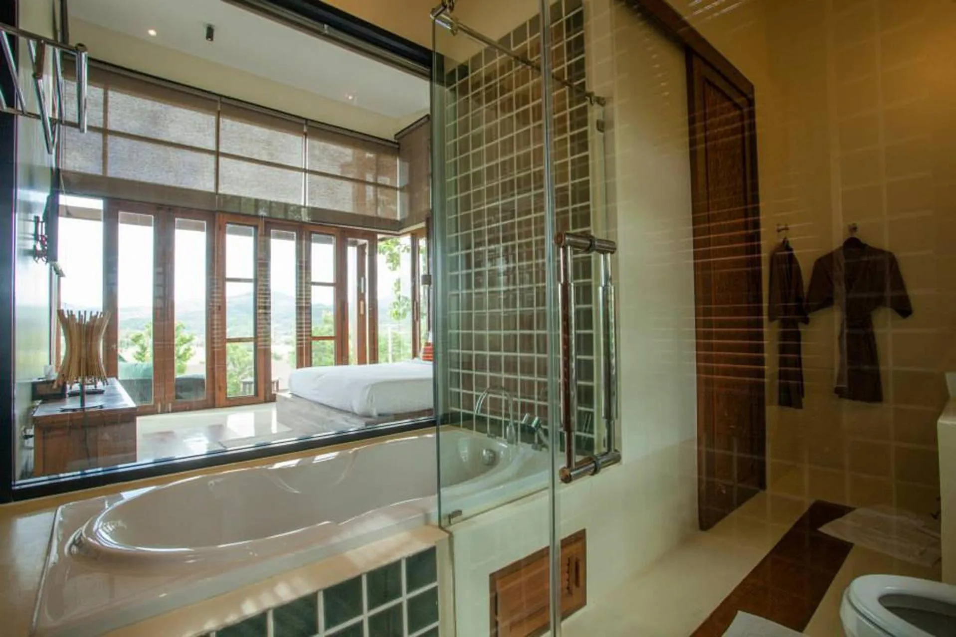 Bathroom, Bed in Puripai Villa