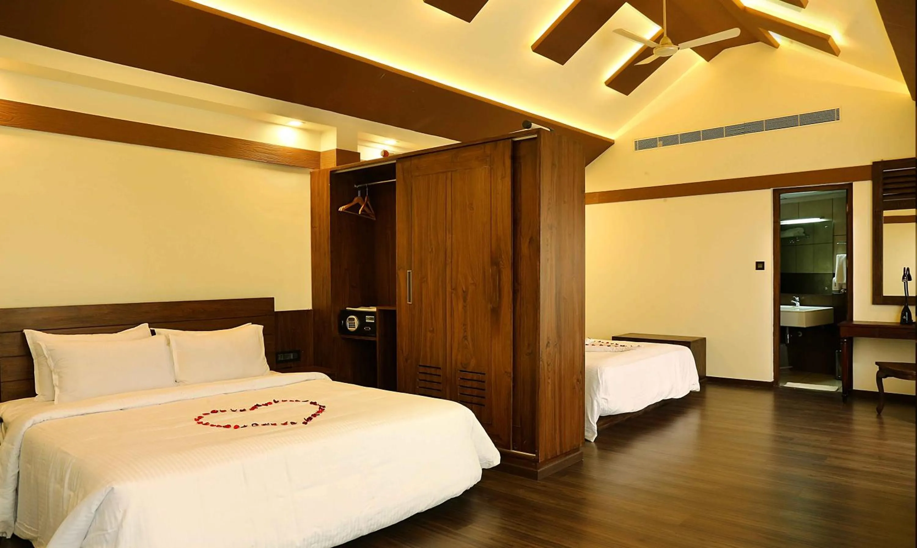 Photo of the whole room, Bed in Vythiri Village