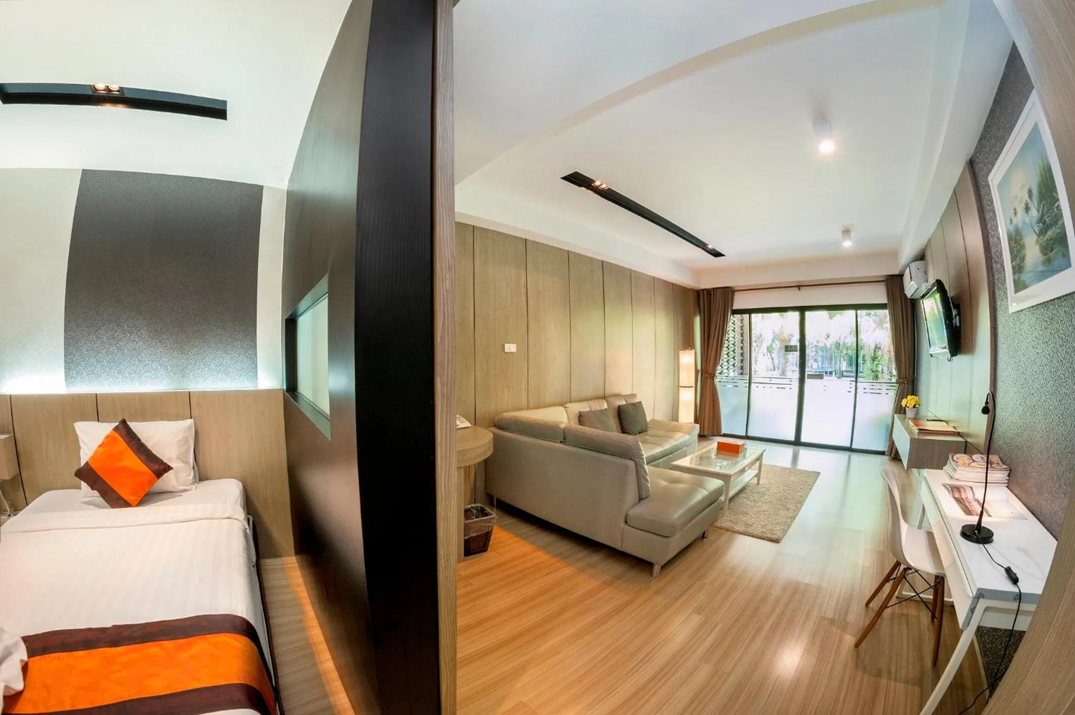 Bed in Chaolao Cabana Resort