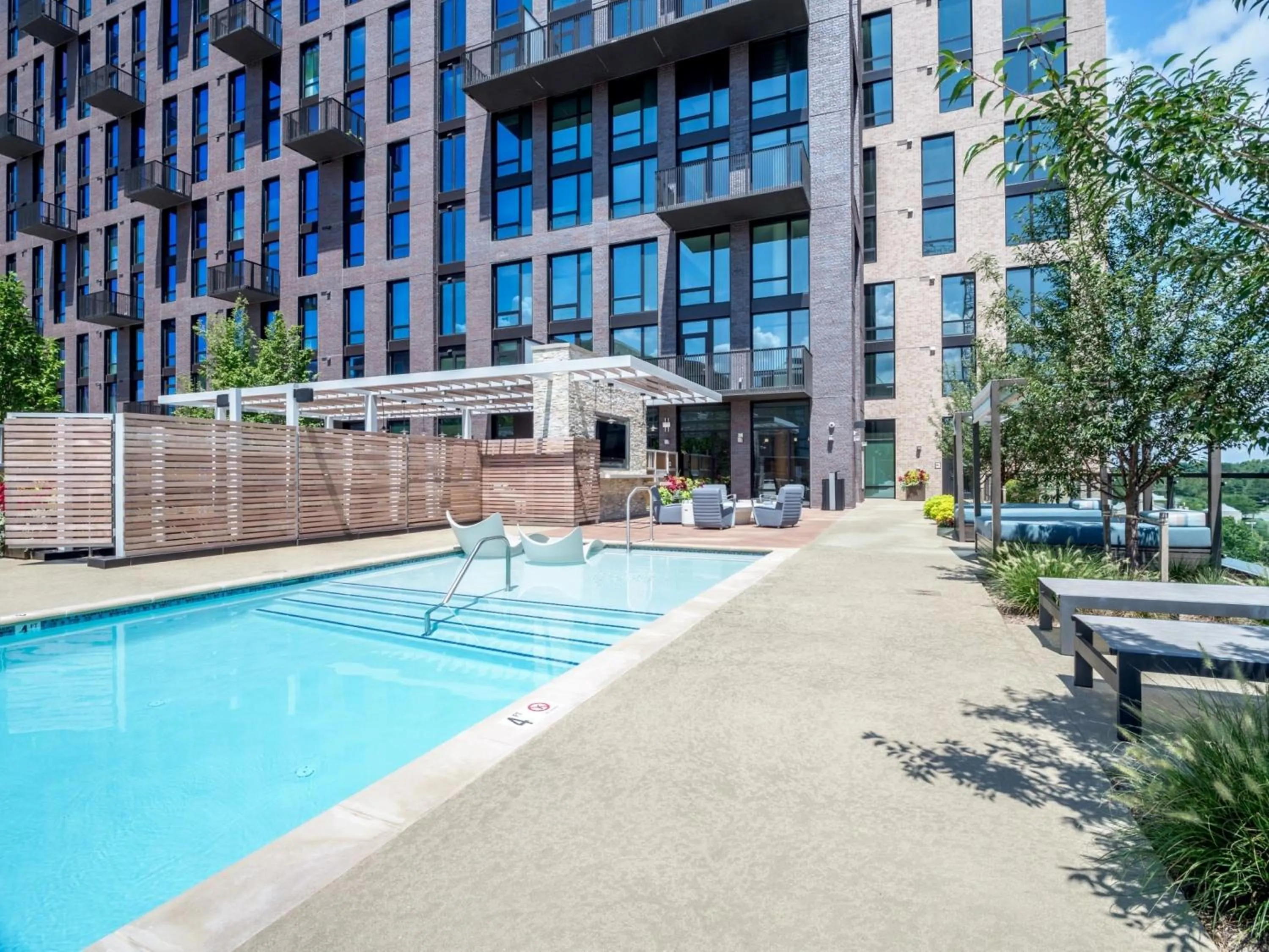 Property building in Global Luxury Suites at Reston Town Center