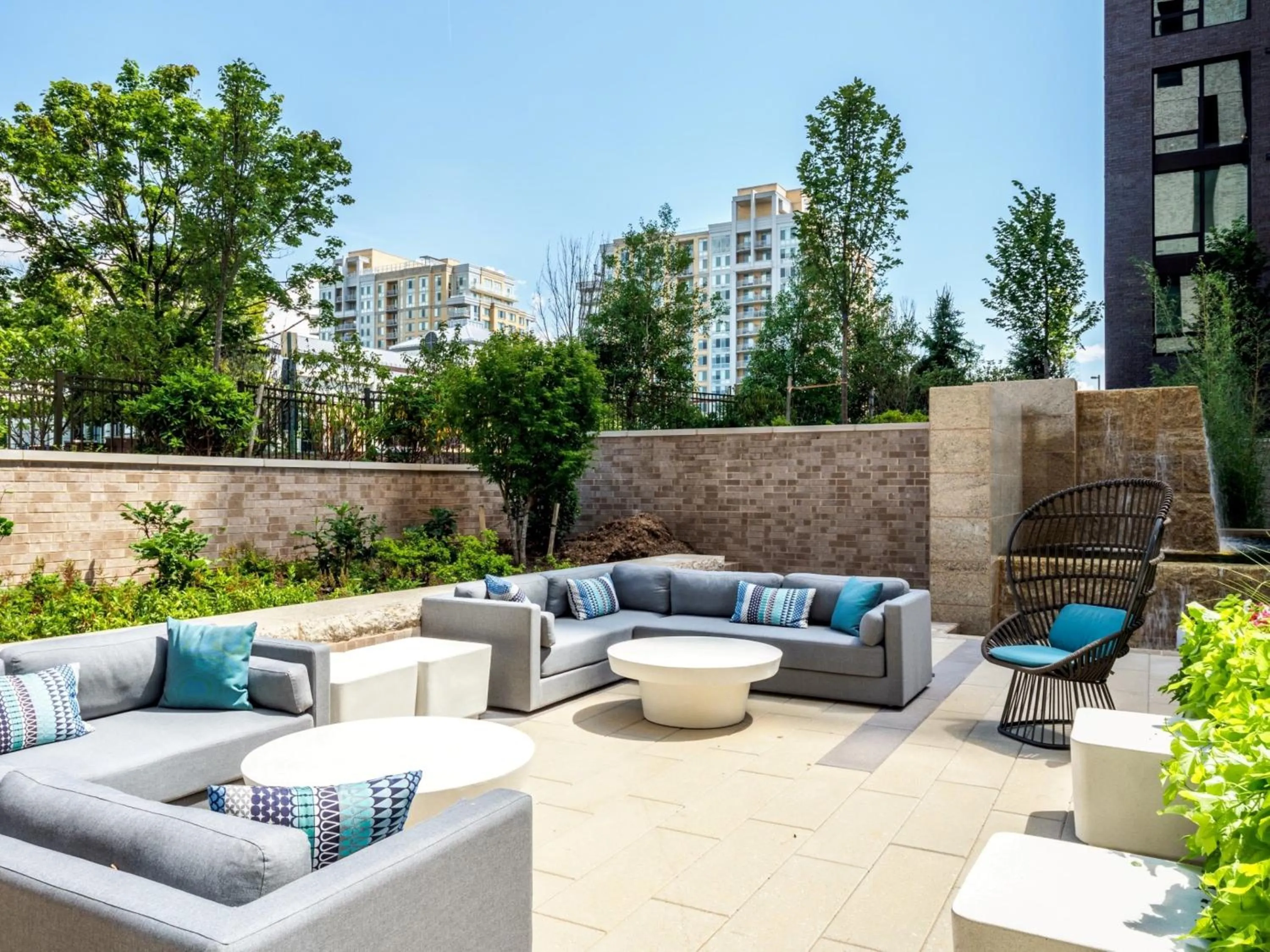 Patio in Global Luxury Suites at Reston Town Center