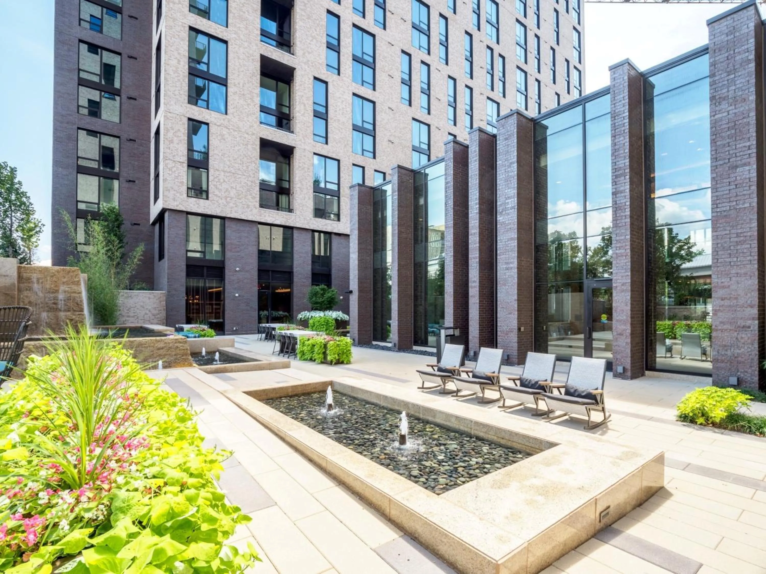 Patio in Global Luxury Suites at Reston Town Center