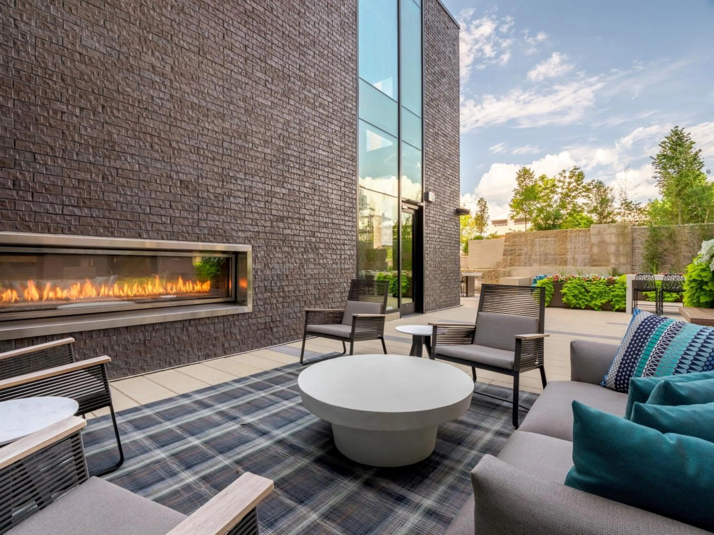 Patio in Global Luxury Suites at Reston Town Center