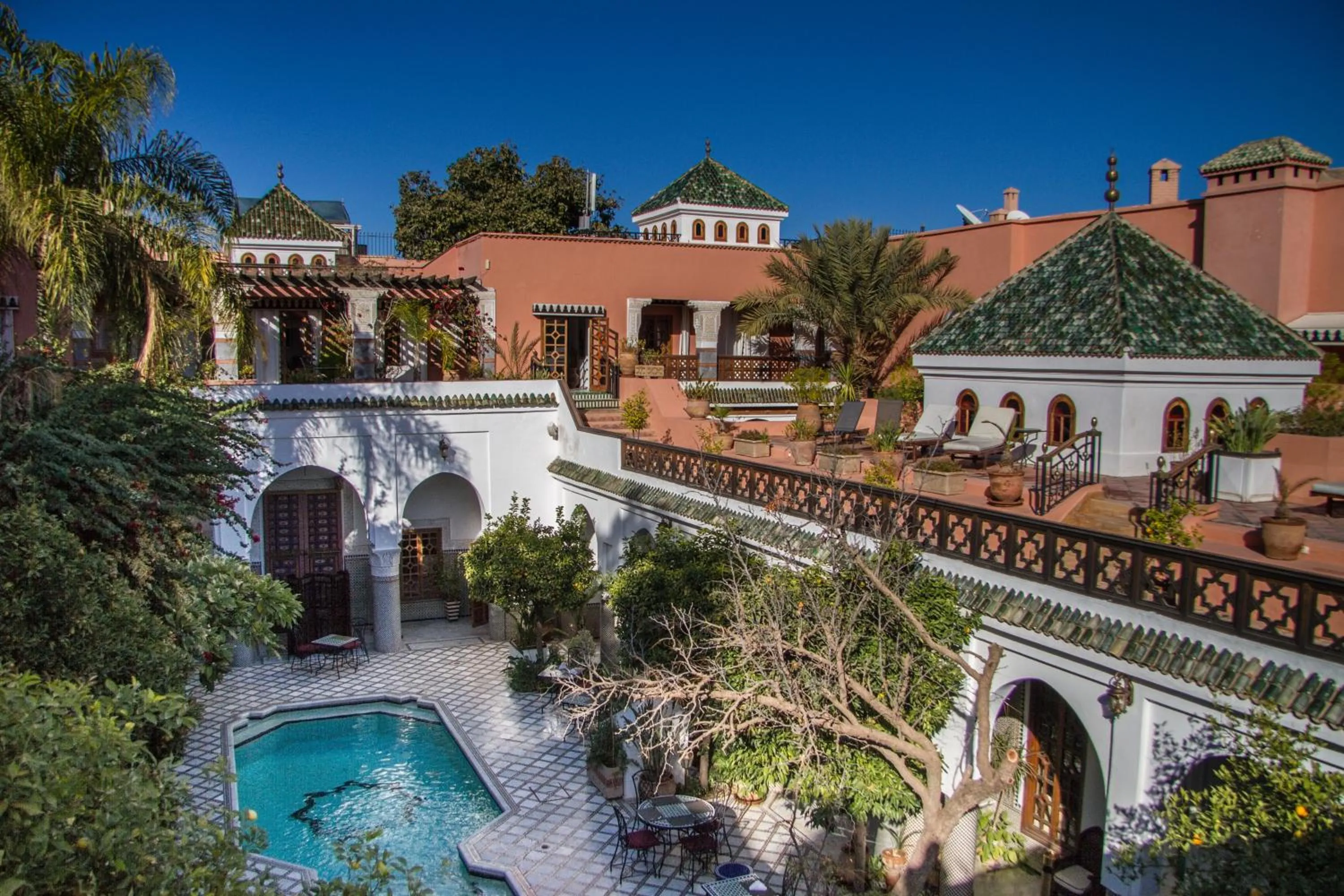 Pool view in Palais Dar Donab