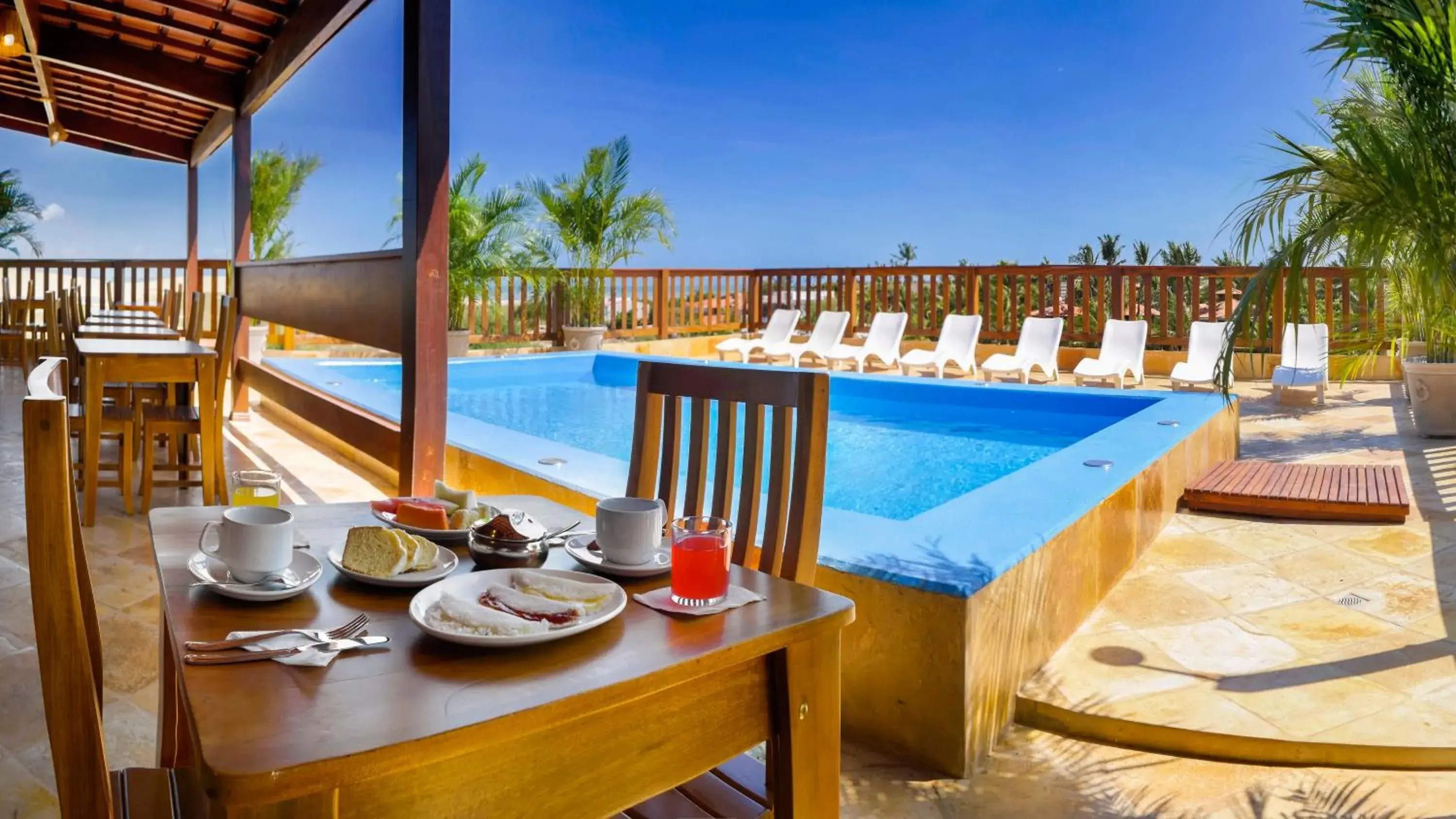 Pool view in Mini Hotel Dunas Pool view in Mini Hotel Dunas