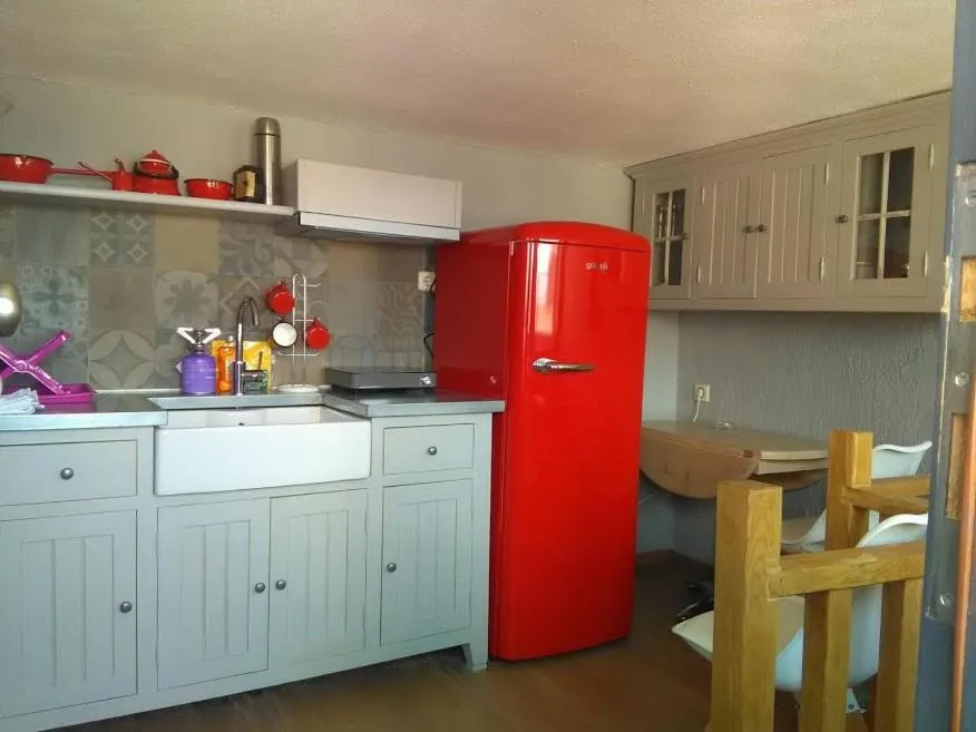 Kitchen or kitchenette in Avgonima Chios Spitakia Cottages
