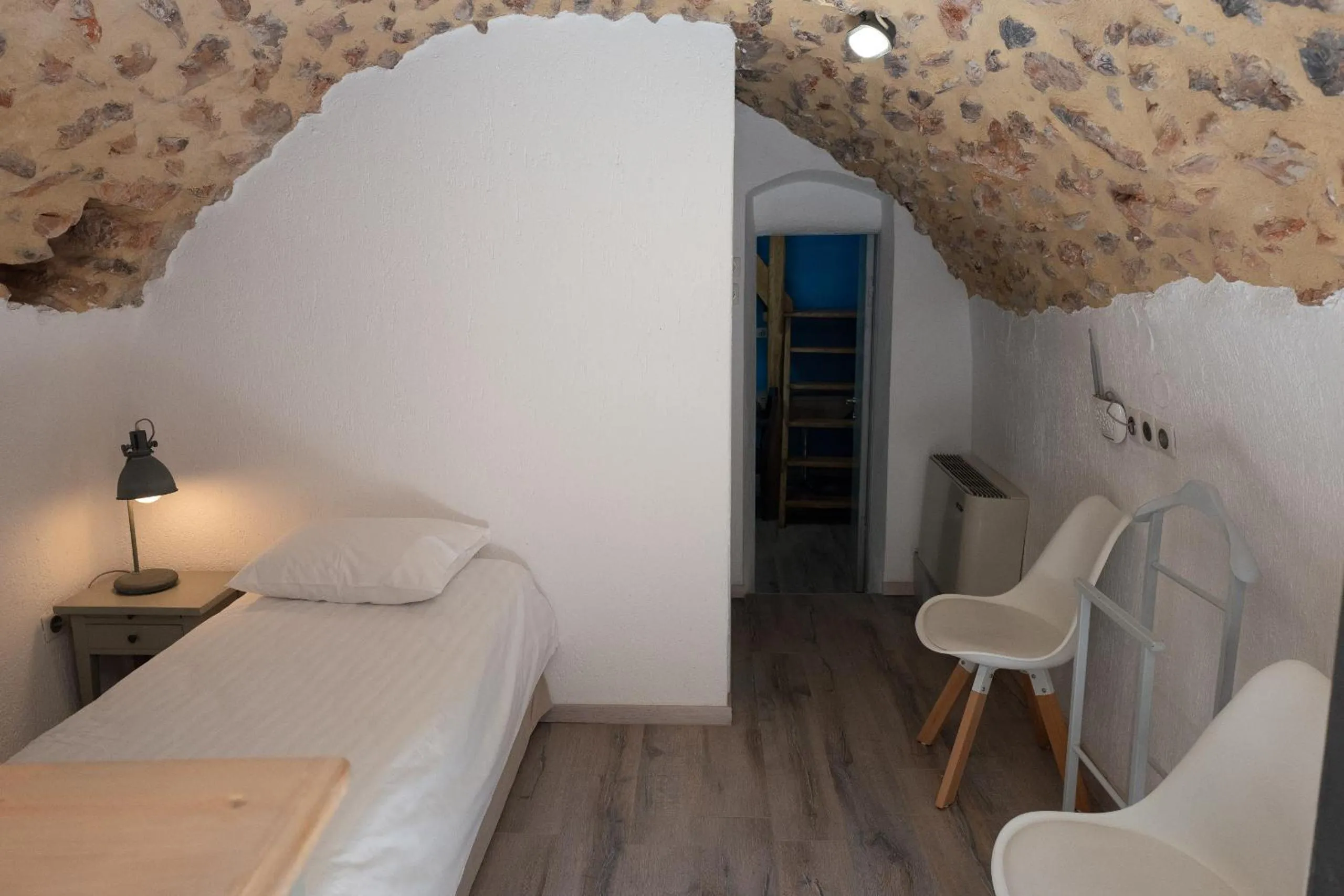 Bed in Avgonima Chios Spitakia Cottages