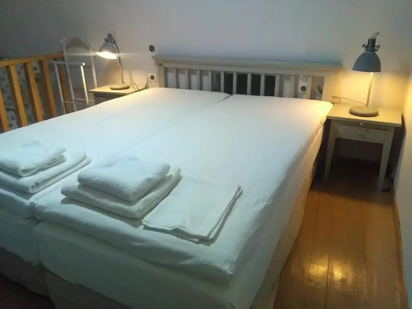 Bed in Avgonima Chios Spitakia Cottages